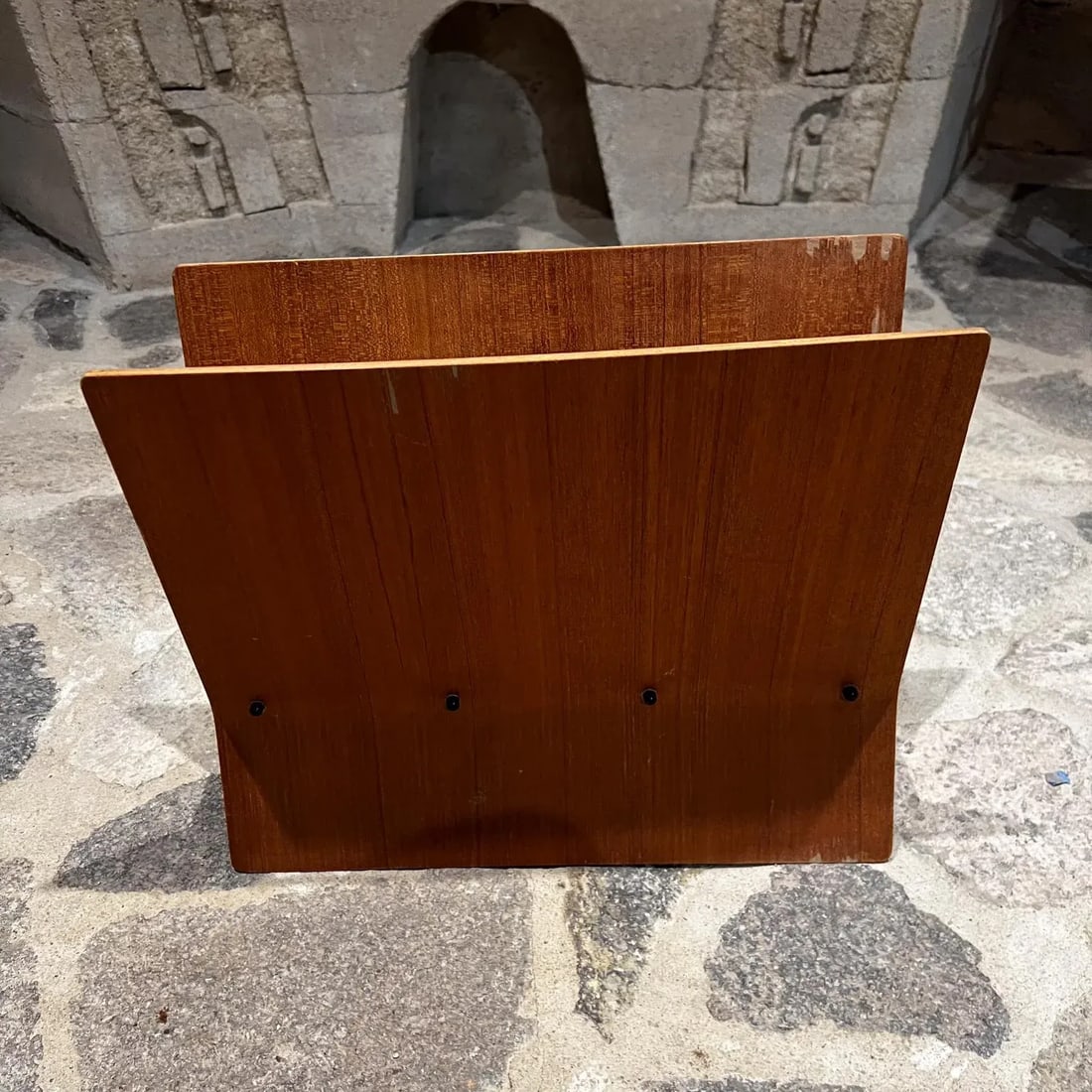 1980s Modern Sculptural Teak Magazine Rack After Alvar Aalto - 12