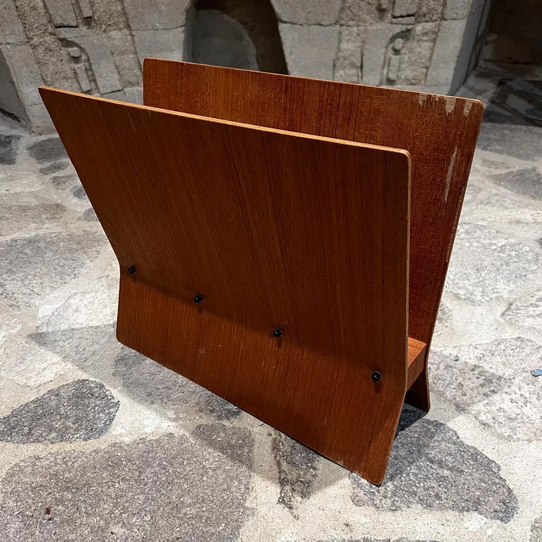1980s Modern Sculptural Teak Magazine Rack After Alvar Aalto - 6
