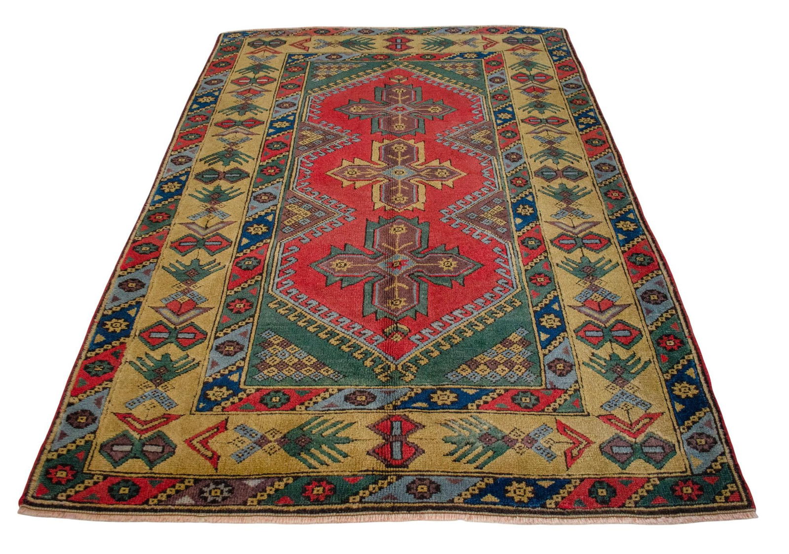1980s Turkish Hand-Knotted Rug Wool Rug - 4'6" X 6'9" - 5