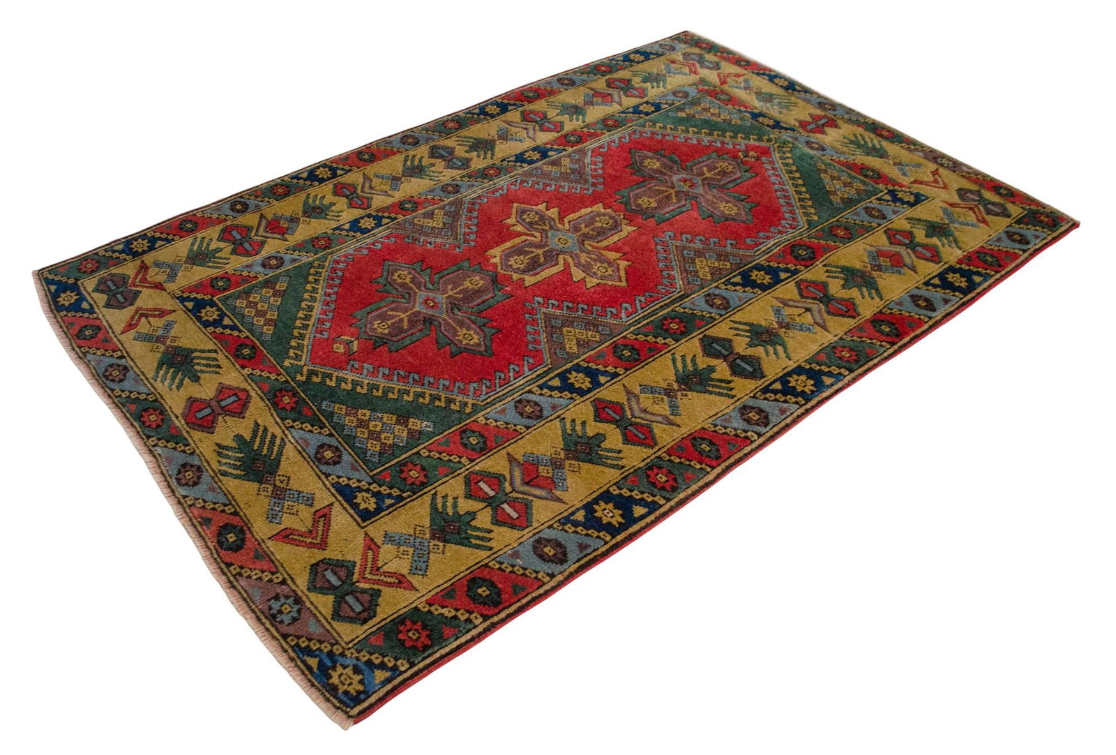 1980s Turkish Hand-Knotted Rug Wool Rug - 4'6" X 6'9" - 6