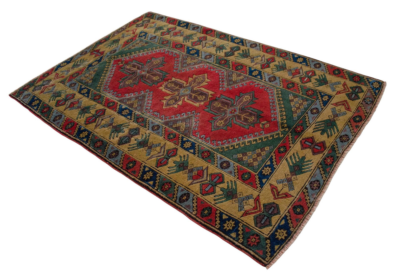 1980s Turkish Hand-Knotted Rug Wool Rug - 4'6" X 6'9" - 8