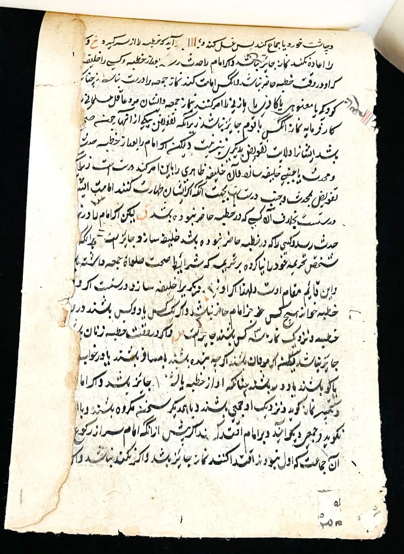 Late 19th Century Antique Indian Mughal Art Flower Painting From Mughal Monuments - 3