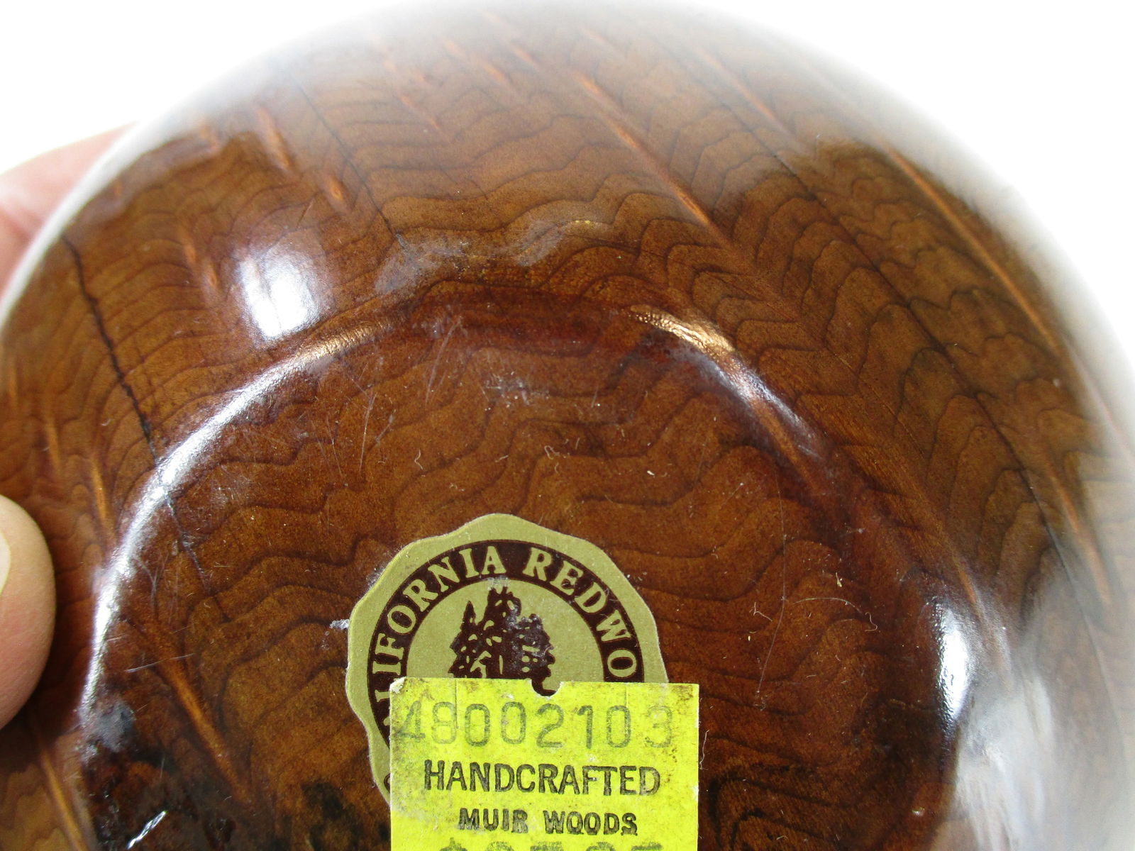 Late 20th Century California Redwood Turned Bud Vase With Glass Tube Insert Wood Wooden - 10