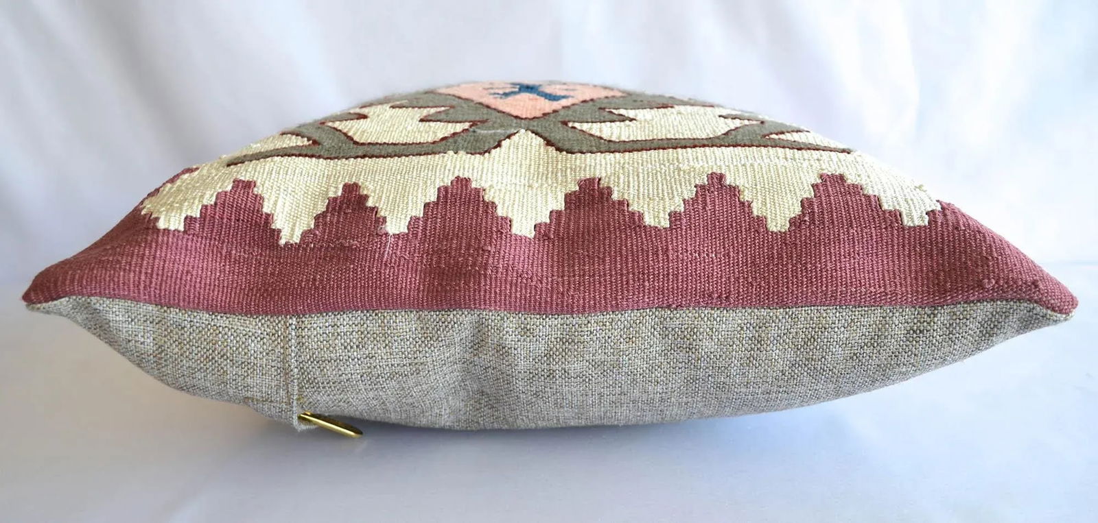 Hand Woven Turkish Silk Pillow Cover Oushak Pattern Kilim Throw Pillow - 16"³ X 16"³ - 2