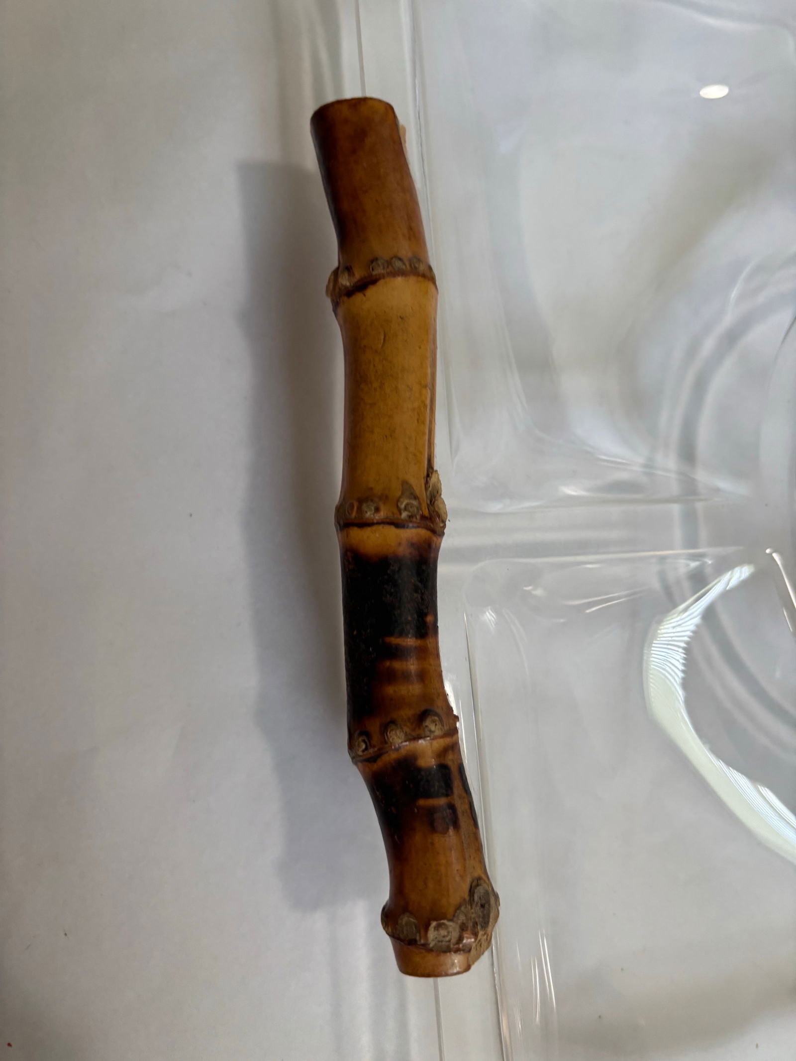 Vintage 1960s Hollywood Regency Mid Century Bamboo and Lucite Serving Tray Platter - 9