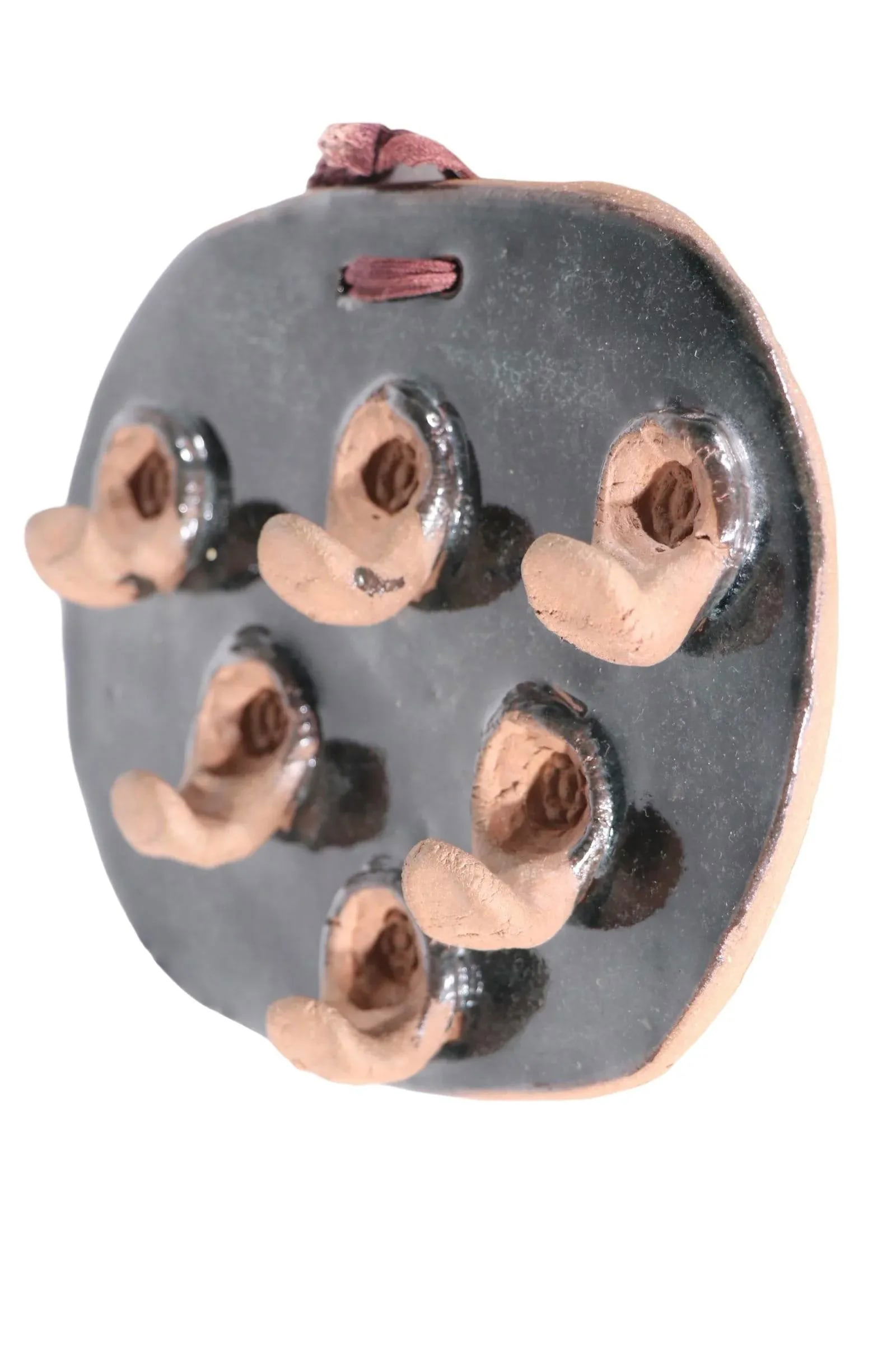 Art Pottery Mid Century Brutalist Style Ceramic Wall Mount Hang It All - 5