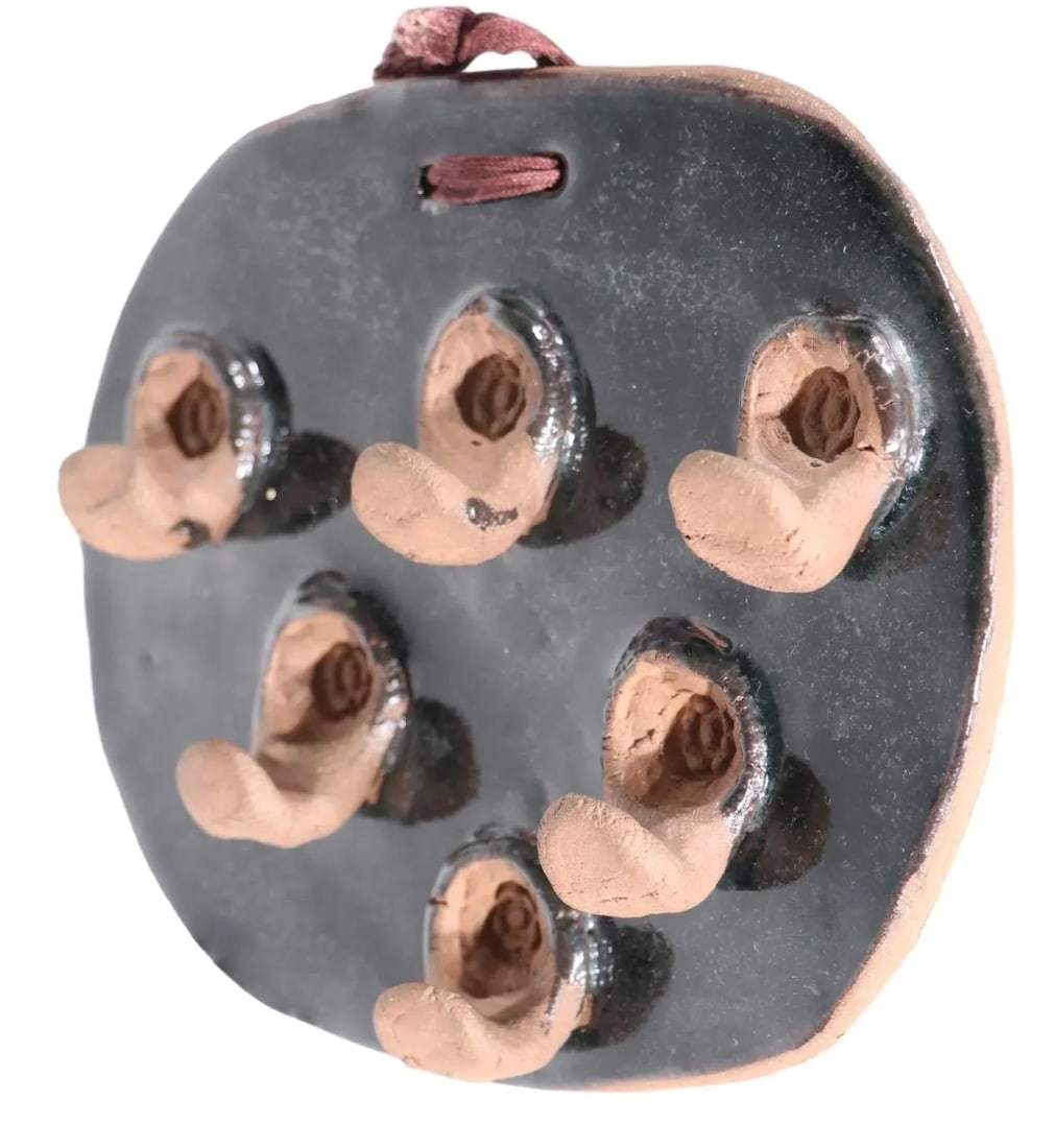 Art Pottery Mid Century Brutalist Style Ceramic Wall Mount Hang It All - 6