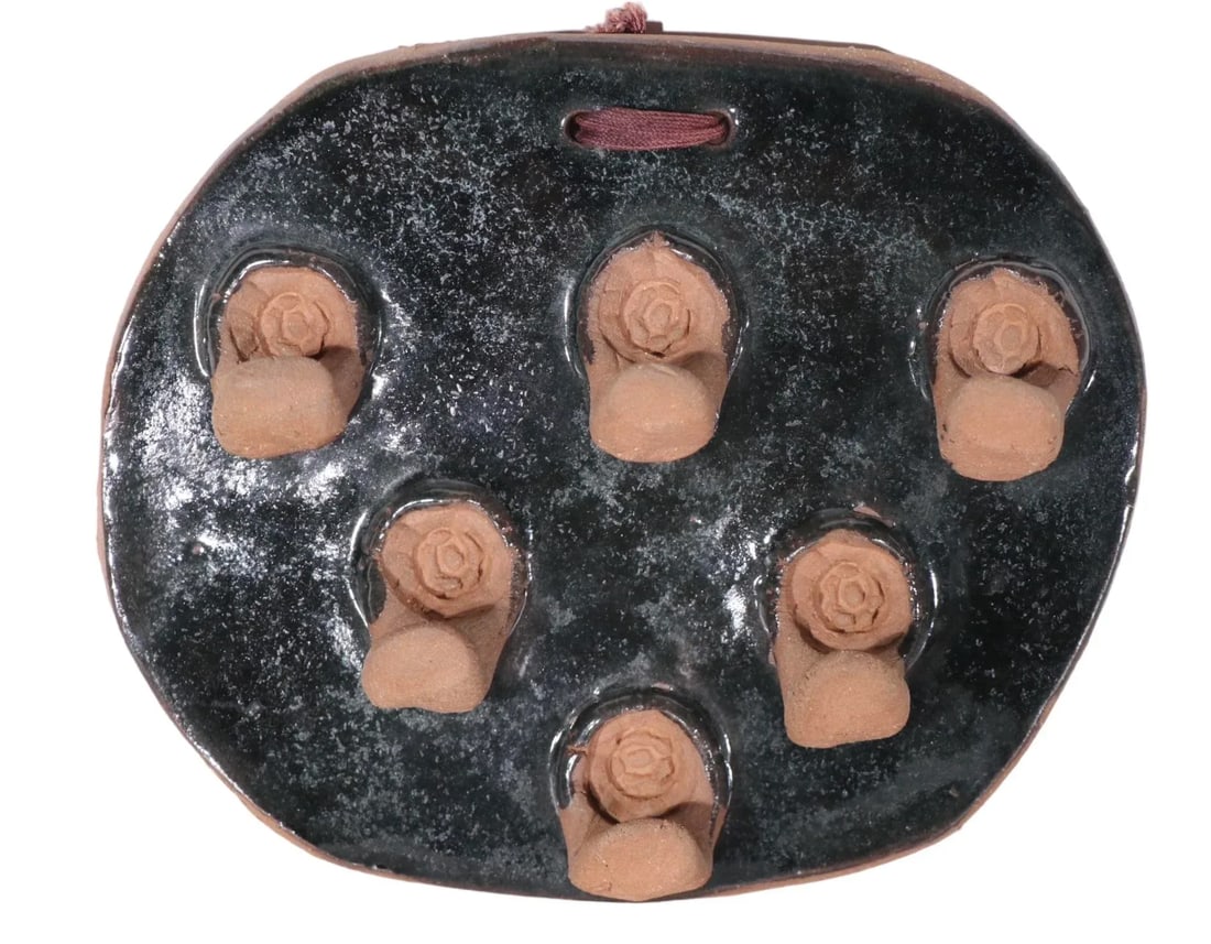 Art Pottery Mid Century Brutalist Style Ceramic Wall Mount Hang It All - 9