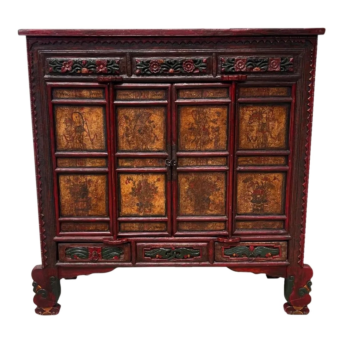 1820s Chinese Qing Dynasty Large Cabinet: NOTE: Delivery: Occasional delivery is available throughout the East Coast at competitive rates. Please inquire for availability and a quote. An authentic storage cabinet from the Shanxi Province of