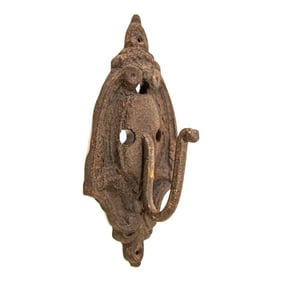 Antique Cast Iron Metal Wall Coat Hook