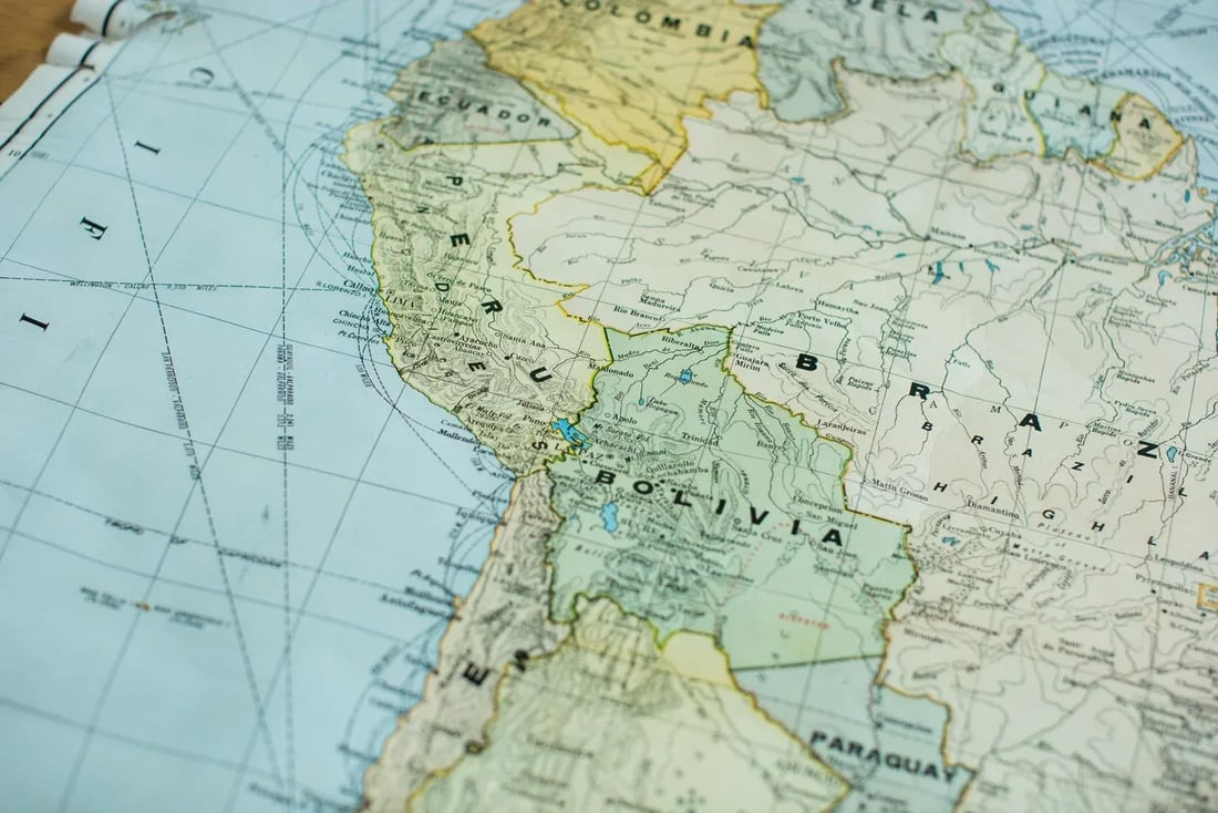 Crams 1938 South America Vintage Pull Down Map - 4