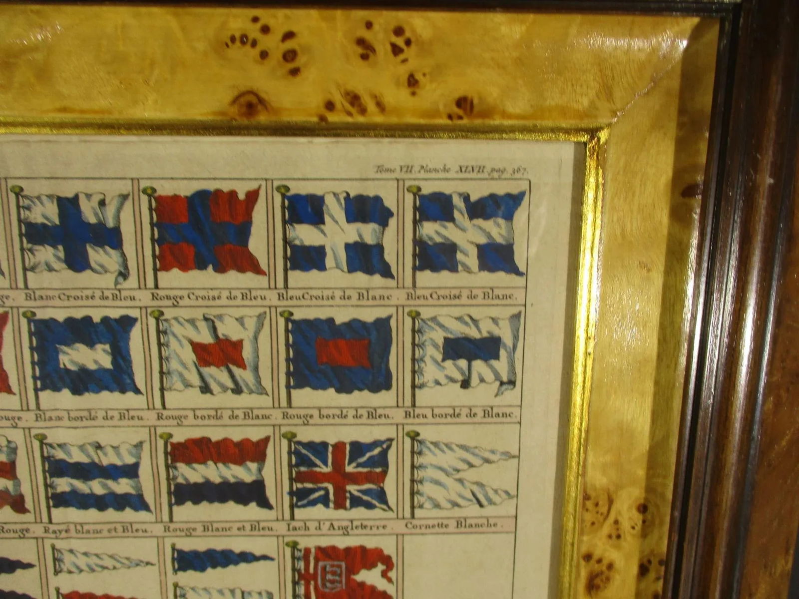 18th Century Hand-Colored Engraving of Color Banners - 5