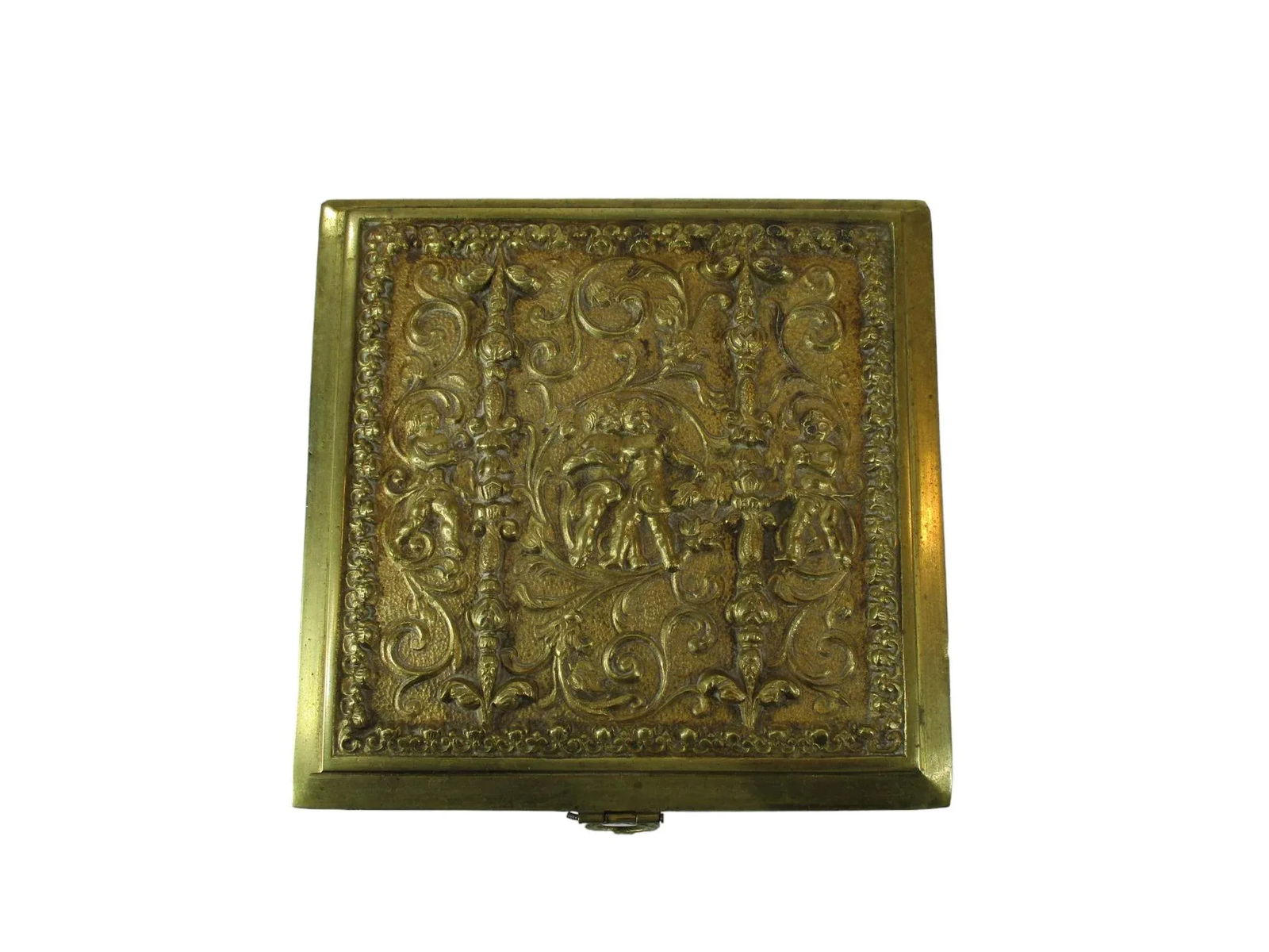 ‹Early 20th Century Art Nouveau Brass Jewelry Box Attributed Erhard & Sohne Germany - 4