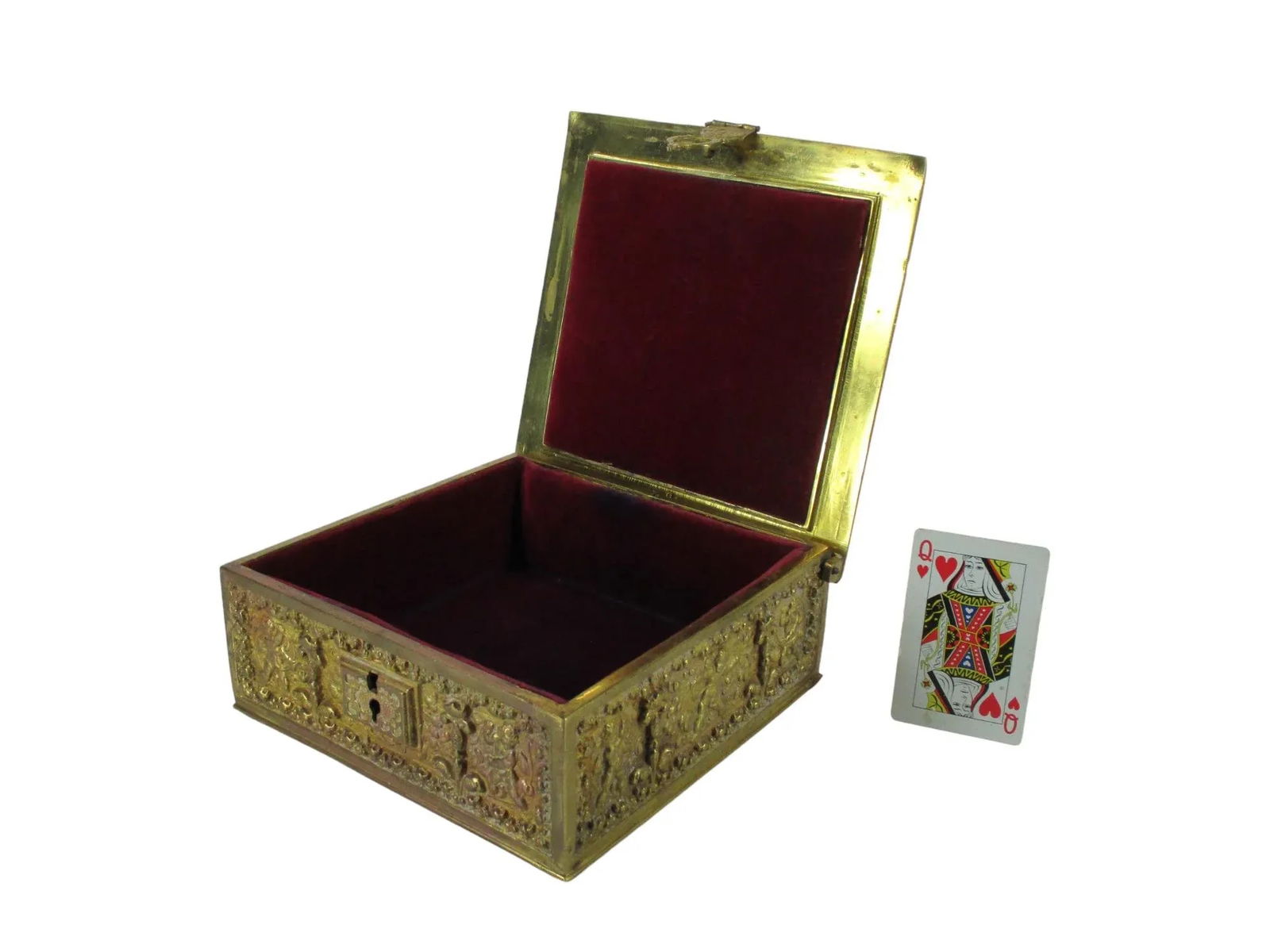 ‹Early 20th Century Art Nouveau Brass Jewelry Box Attributed Erhard & Sohne Germany - 5