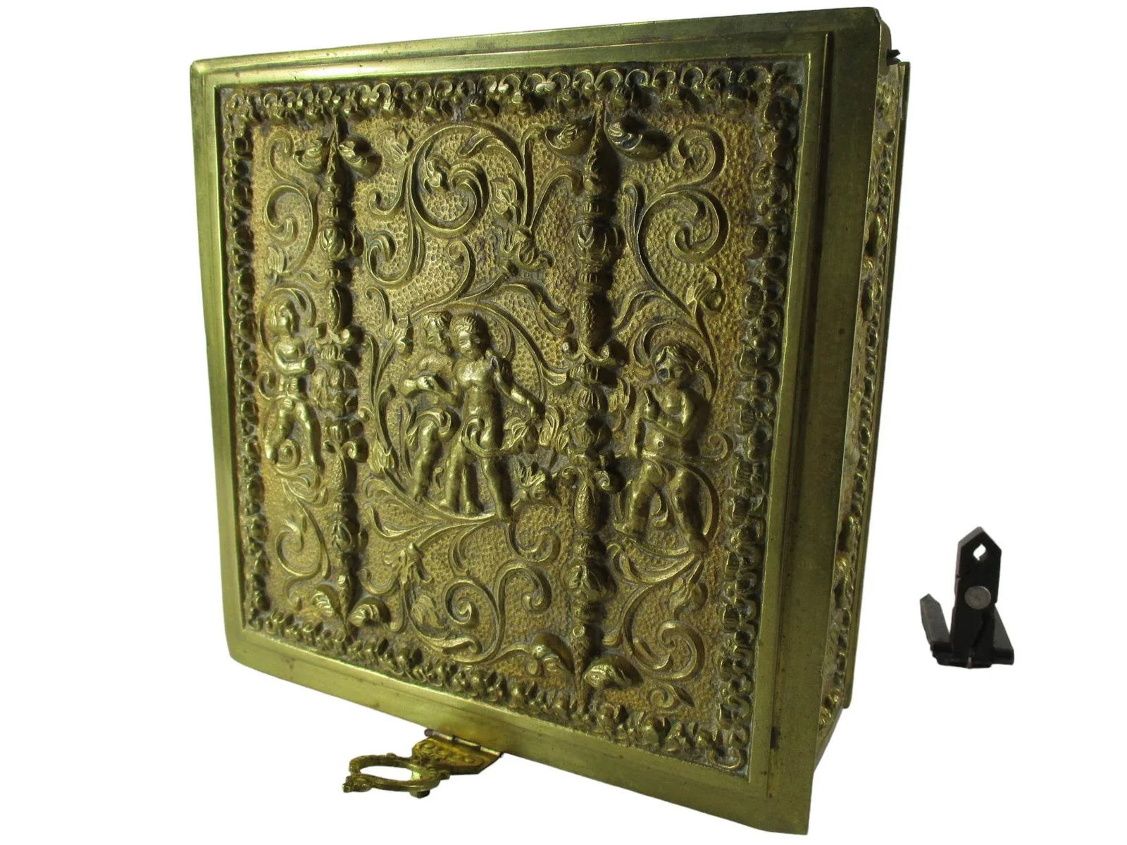 ‹Early 20th Century Art Nouveau Brass Jewelry Box Attributed Erhard & Sohne Germany - 9