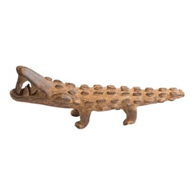 Vintage African Alligator Sculpture