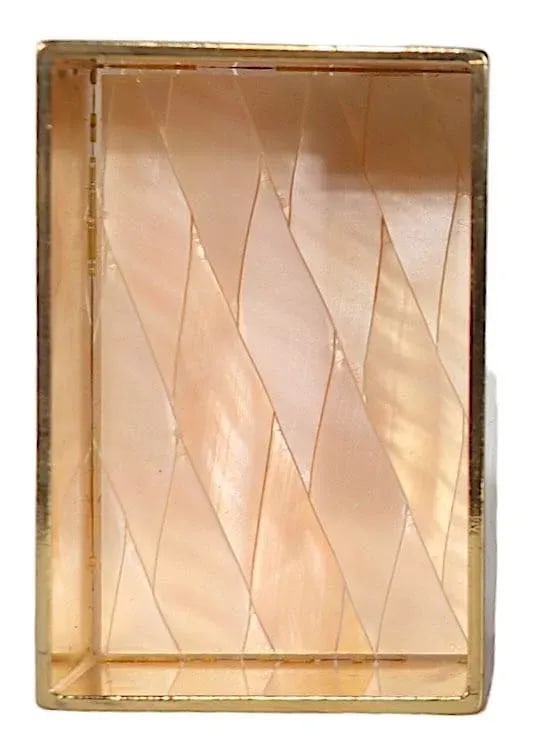 Brass With Shell Inlay Pin Box Made in Florence Italy Marked Car Bomboniere Crescenzic - 4