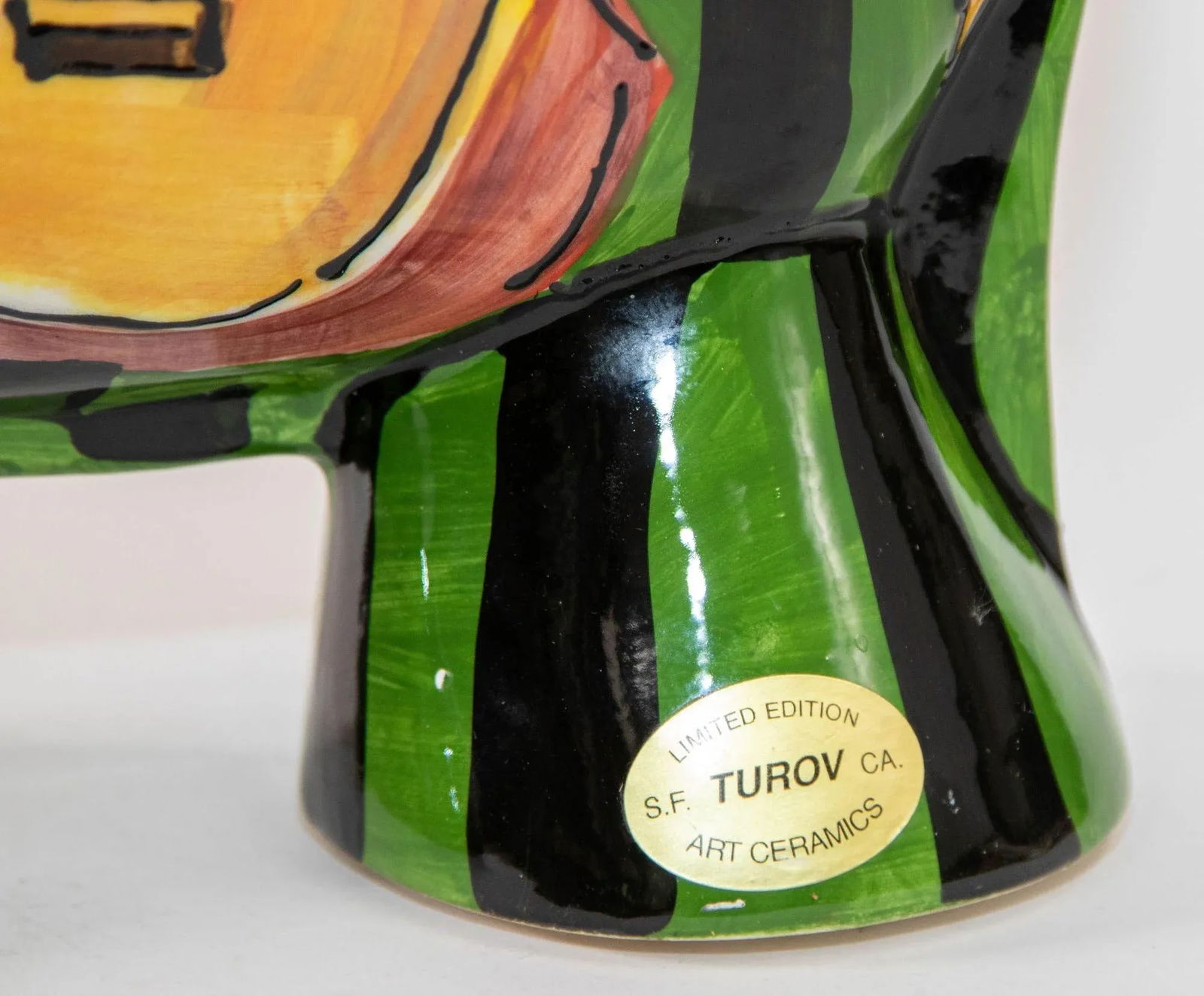 1990s Anatoly Turov Large Ceramic Circus Elephant Signed and Numbered - 4