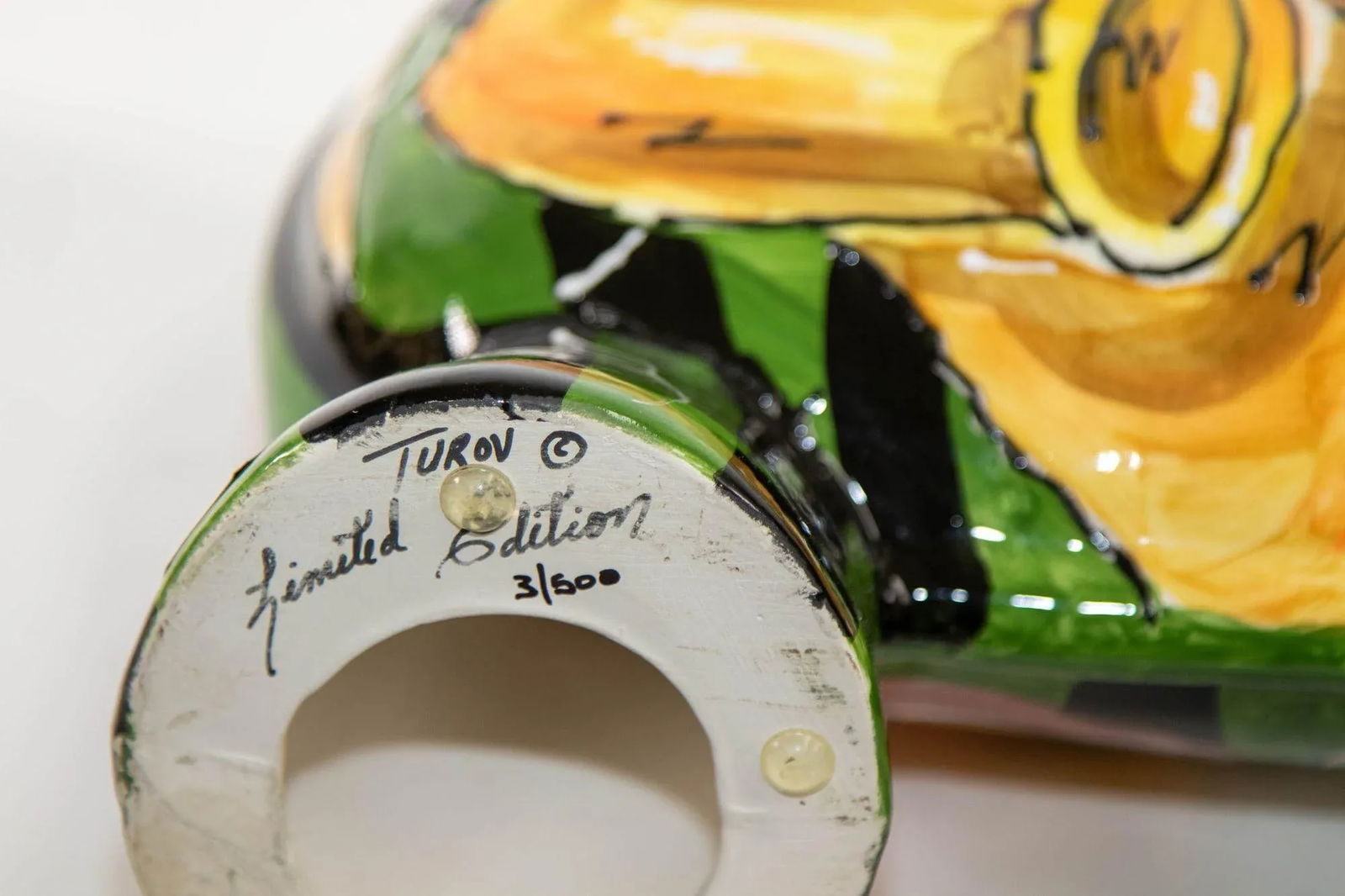 1990s Anatoly Turov Large Ceramic Circus Elephant Signed and Numbered - 9