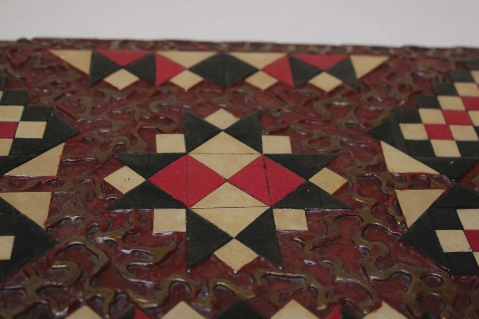 Vintage Italian Harlequin Decorative Hinged Box With Maritime Litho Lined Interior - 11