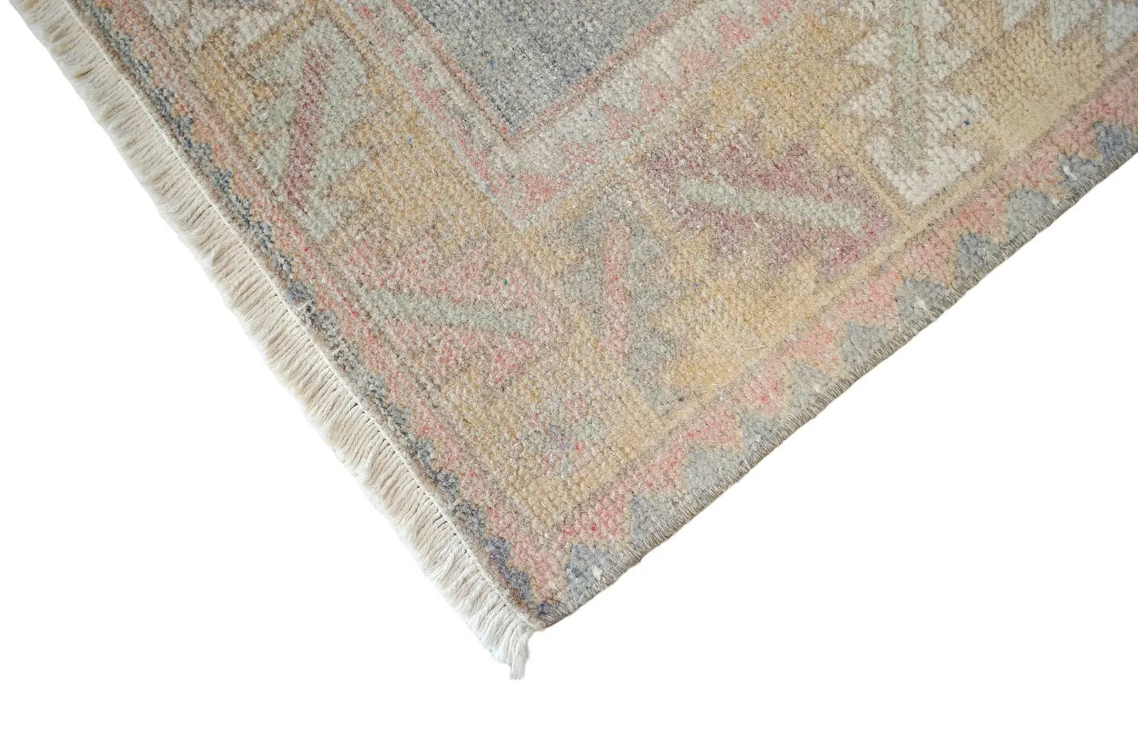 Faded Colors Oushak Runner - Distressed Pastel Hallway Rug 2'12³ X 9'4"³ - 12
