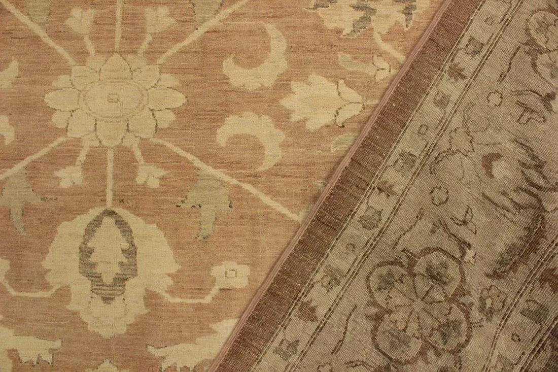 1990s Boho Chic Kafkaz Lt. Brown/Lt. Tan Wool Rug -9'11 X 13'7 - 7