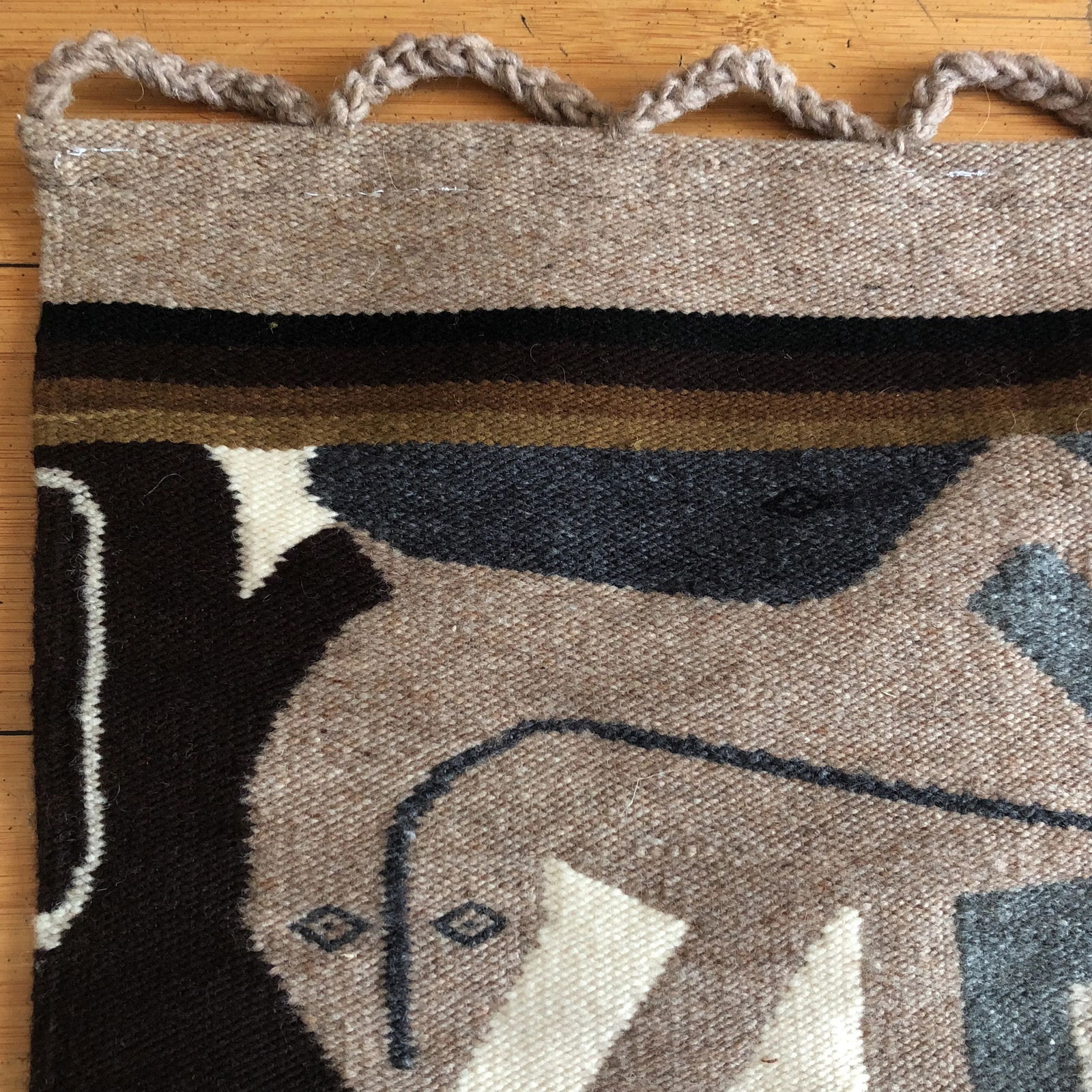 1980s Modernist Reptile Handwoven Tapestry - 5
