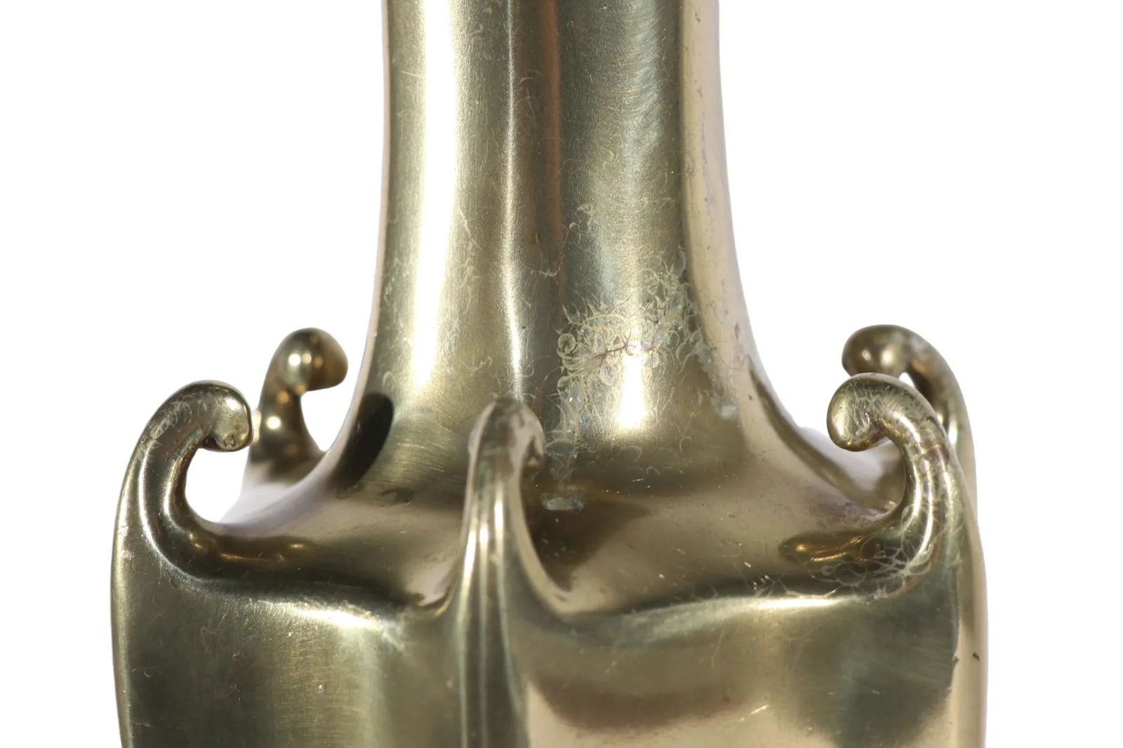 Chinese Style Hollywood Regency Brass Vase Table Lamp - 9