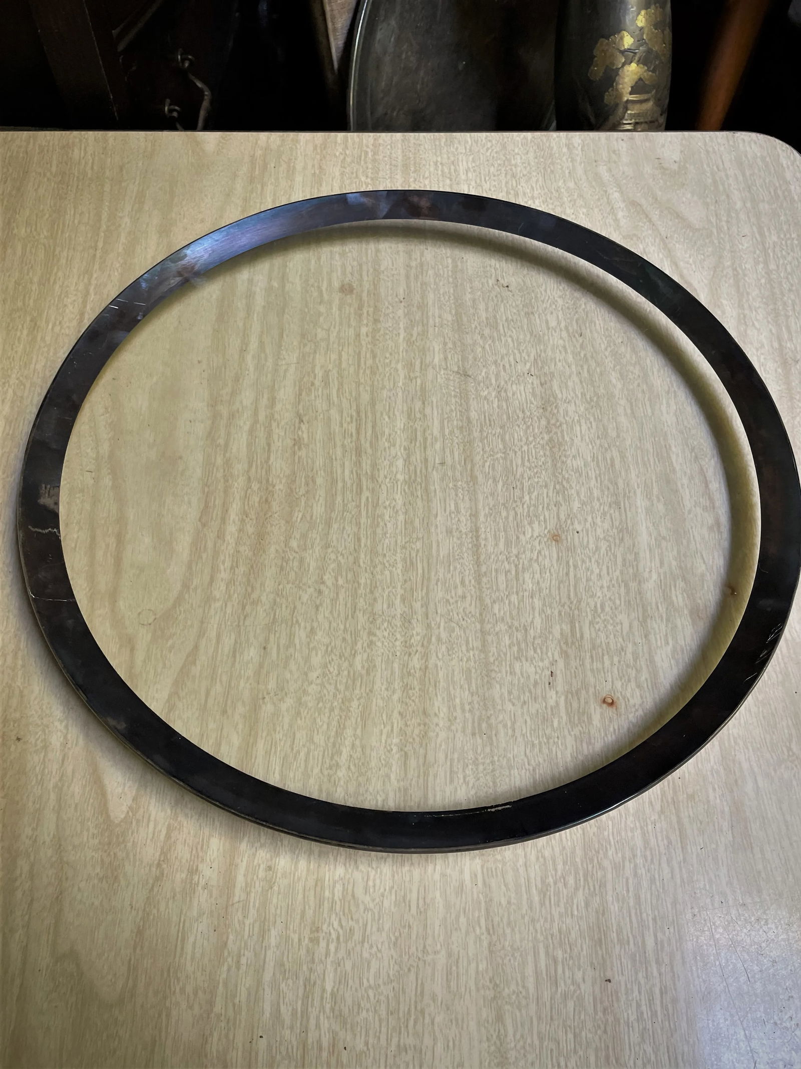 Vintage Dorothy Thorpe Large Round Sterling Silver Overlay Edge Platter/Charger/ Serving Plate - 2