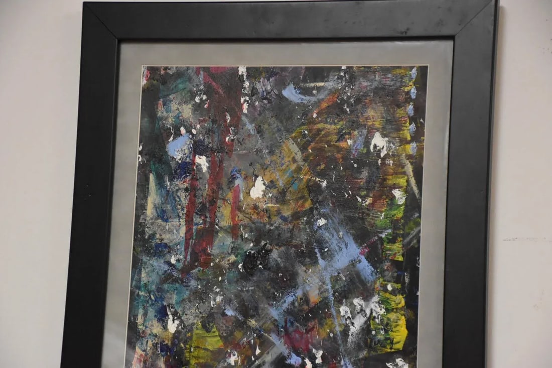 1970s Abstract Oil Painting Signed Nicole - 2