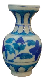 Vintage Moroccan Blue and White Bud Vase