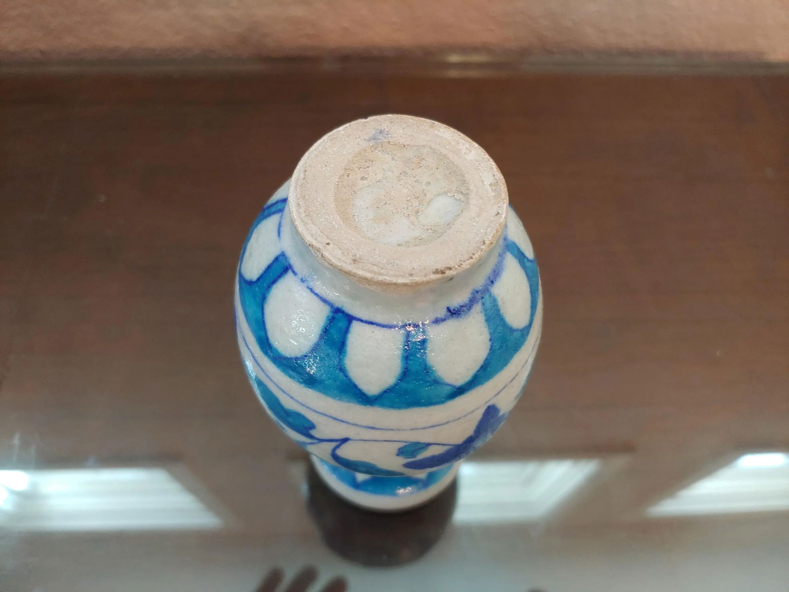 Vintage Moroccan Blue and White Bud Vase - 7