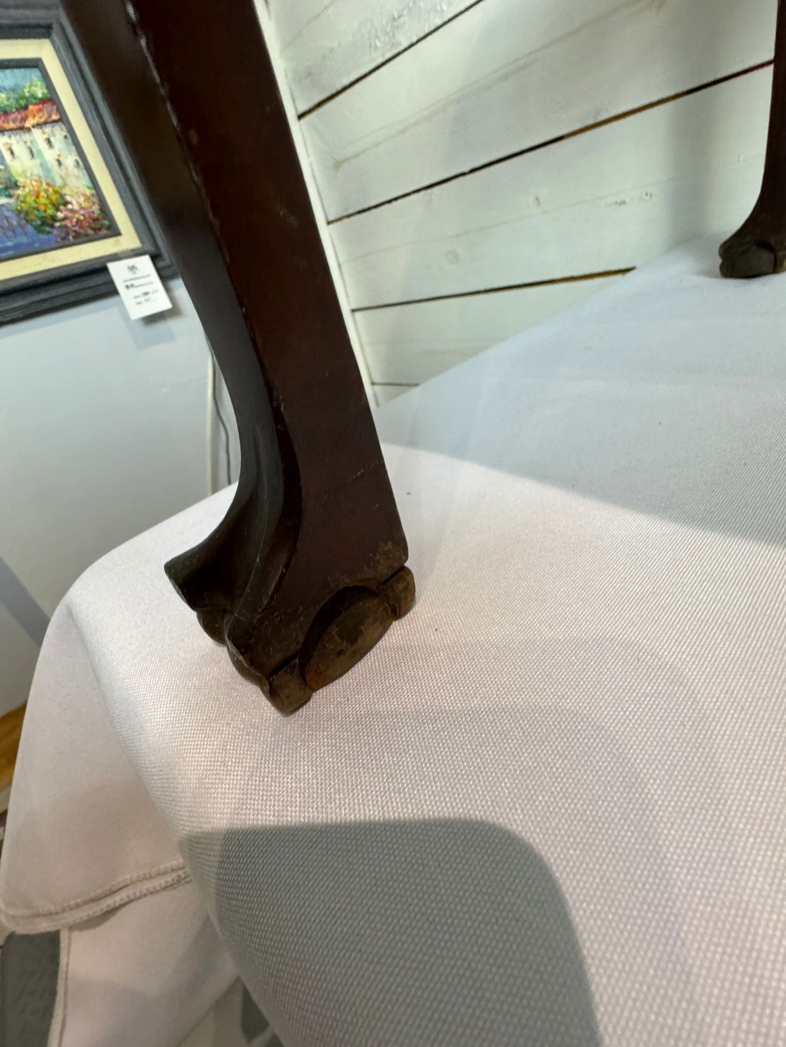 1940s Chippendale Style Gallery Top Two Tiered Claw and Ball Table - 7