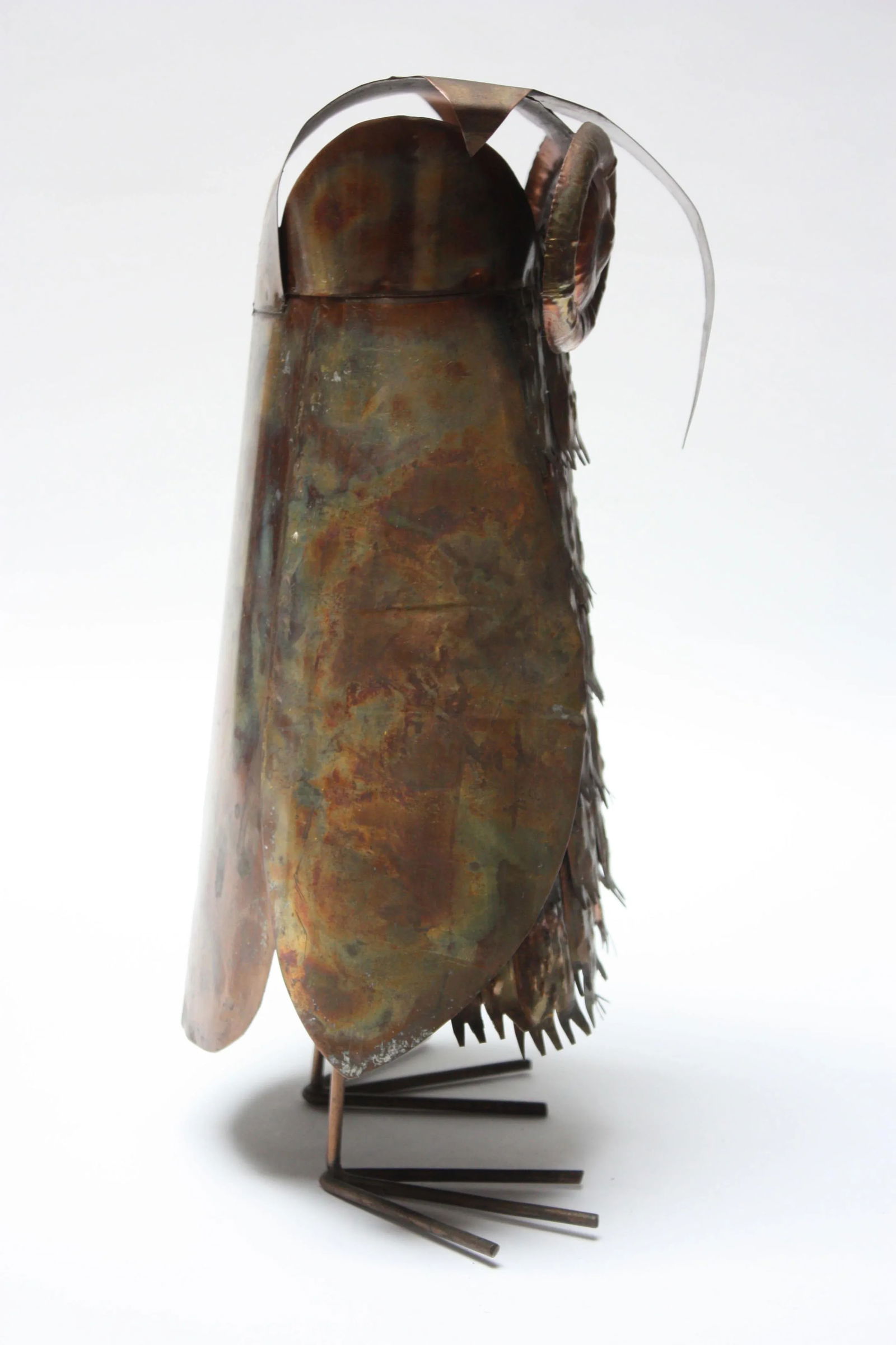 Vintage Brutalist Mixed-Metal Owl Sculpture - 2