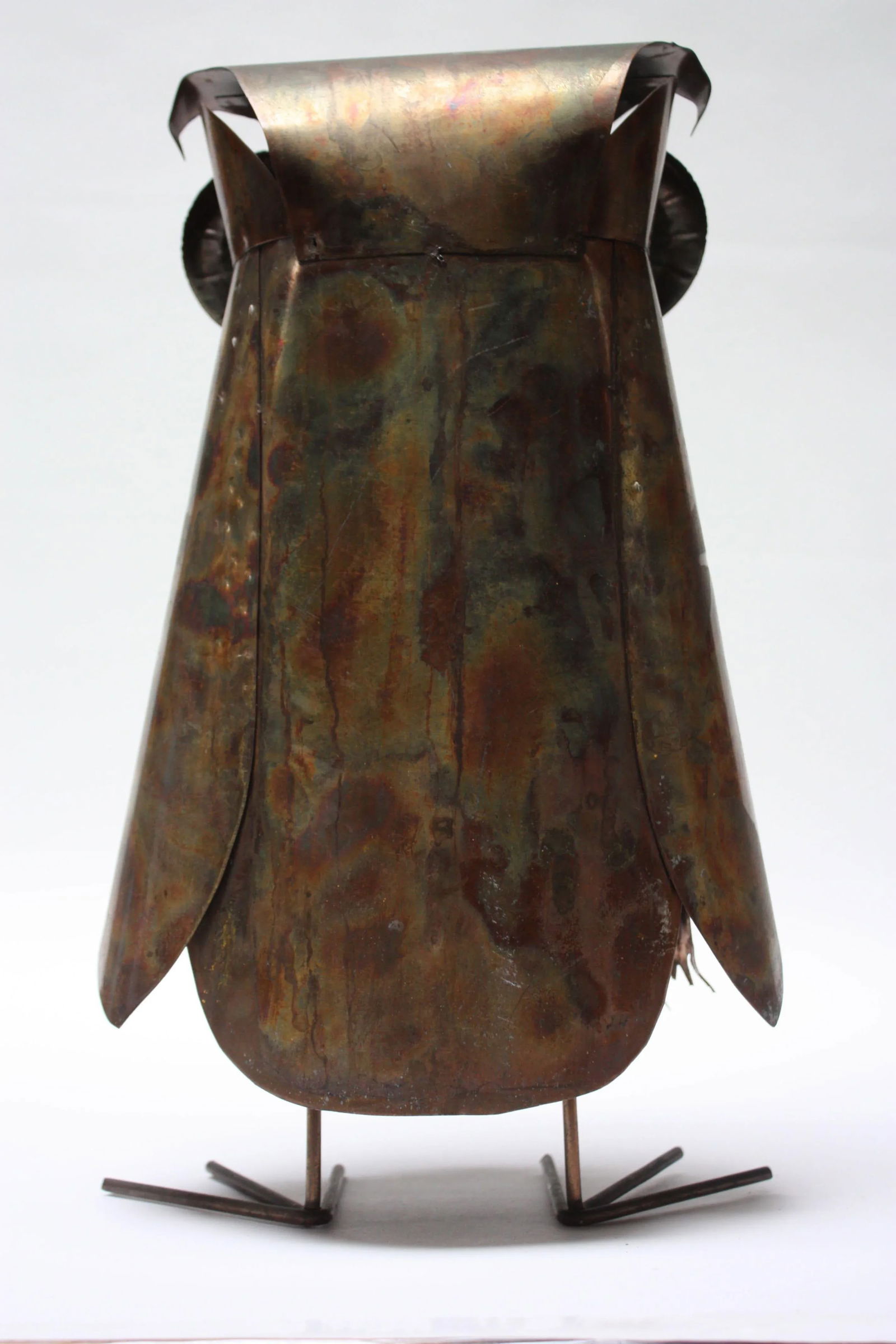 Vintage Brutalist Mixed-Metal Owl Sculpture - 5