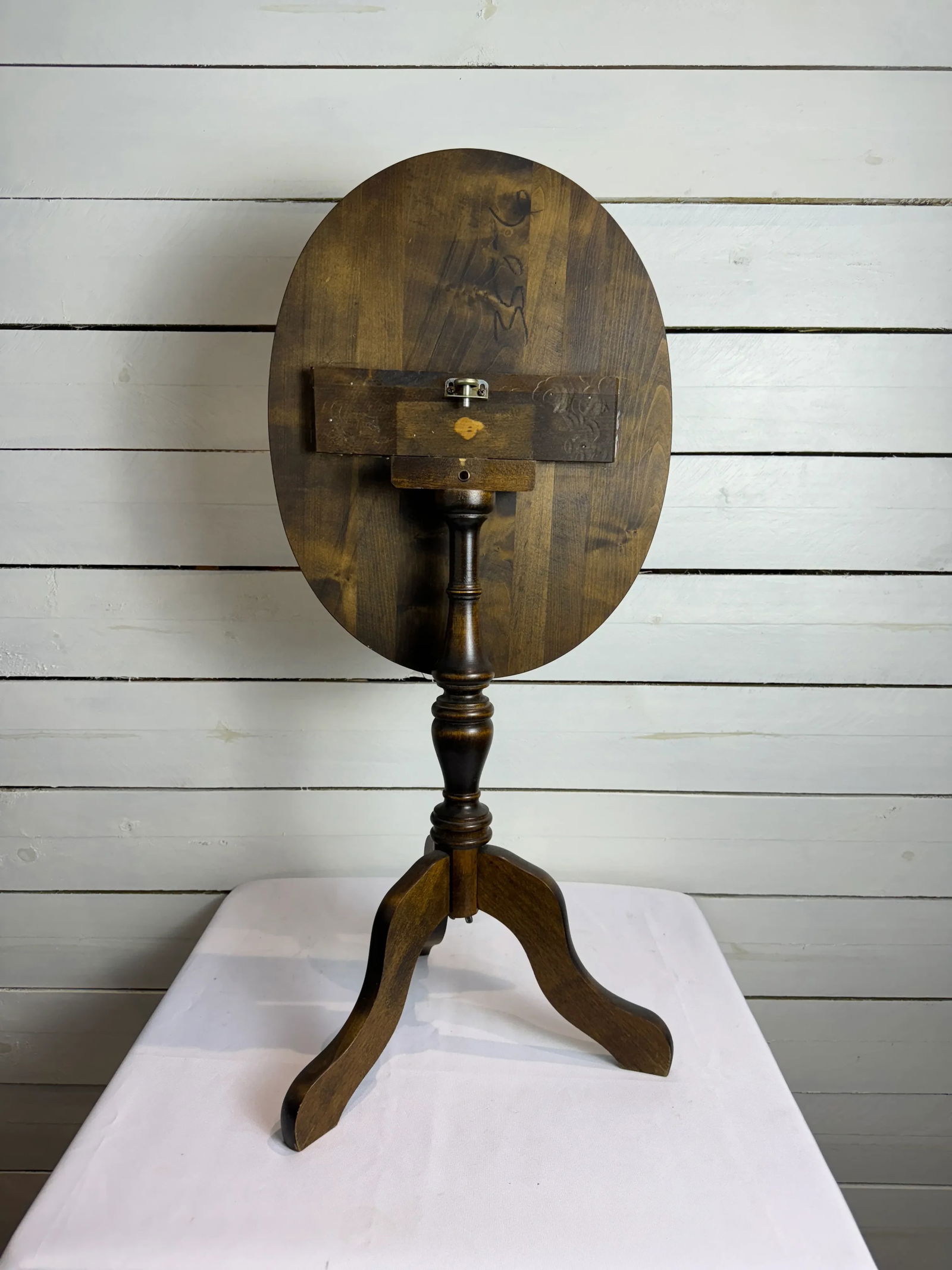 Early 20th Century Hand Painted Mahogany Tilt Top Table - 4