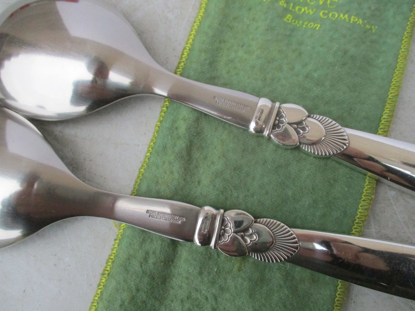 Georg Jensen Cactus Serving Set Circa 1950s. - Set of 2 - 7