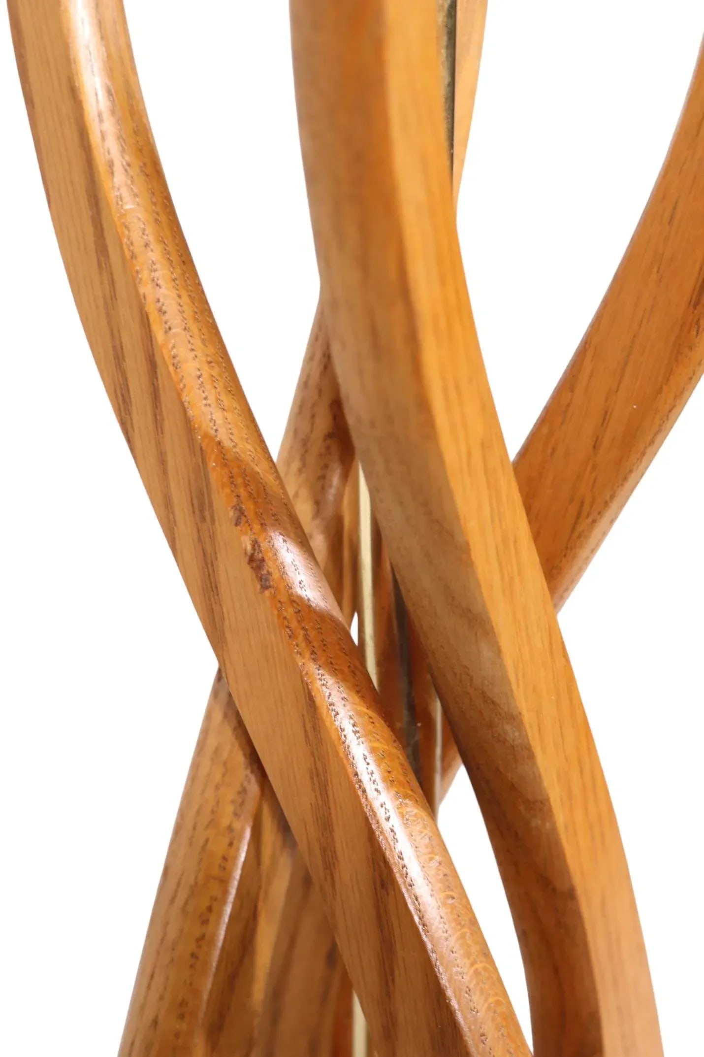 Sculptural Mid Century Wood Table Lamp American in the Danish Style C 1950/1960's - 9