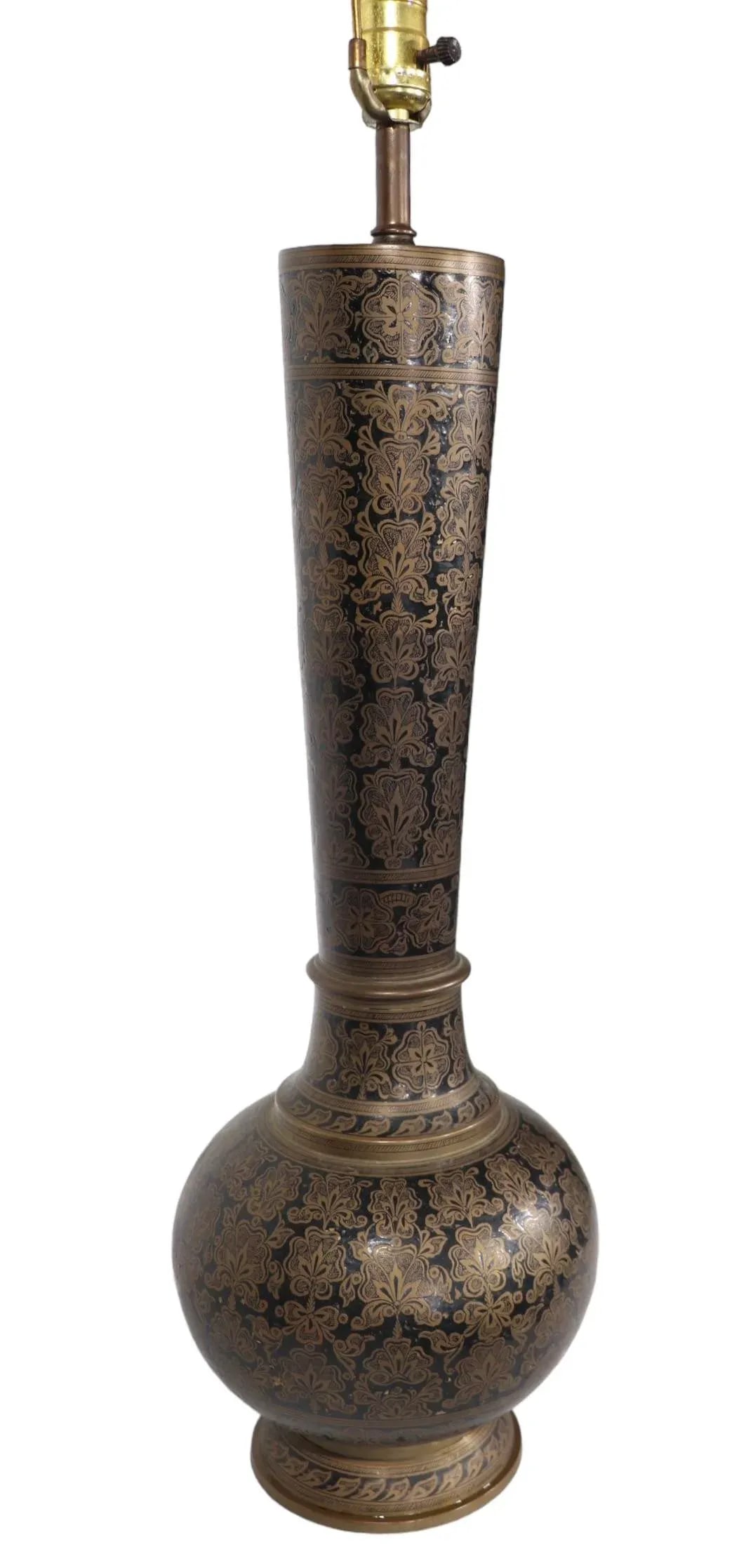 Decorative Mid Century Hollywood Regency Table Lamp Made in India C 1970's - 9