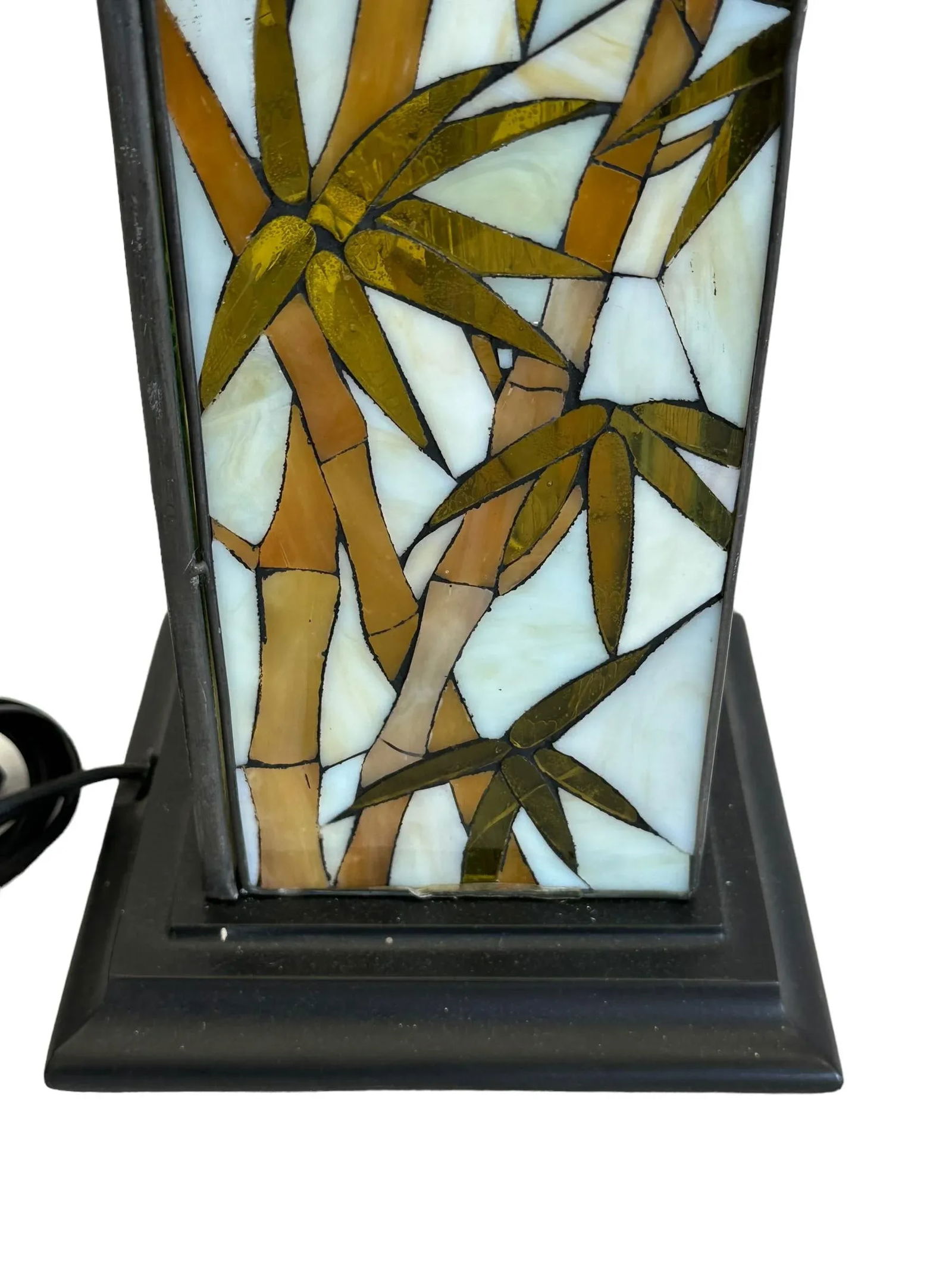 Early 20th Century Arts and Crafts Stained Glass Bamboo Lamp - 6
