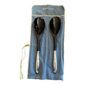 Vintage Mid-Century Modern Sterling Silver Salad Set- Set of 2