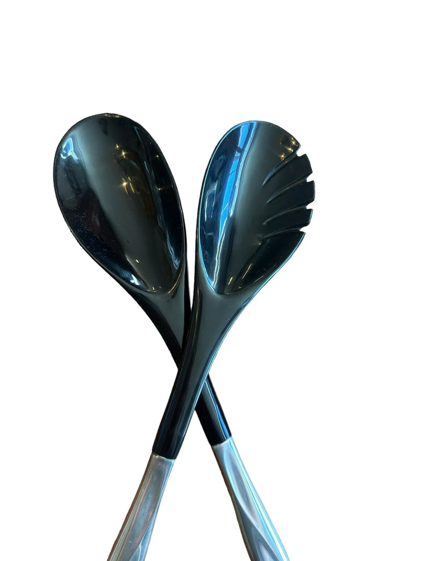 Vintage Mid-Century Modern Sterling Silver Salad Set- Set of 2 - 4