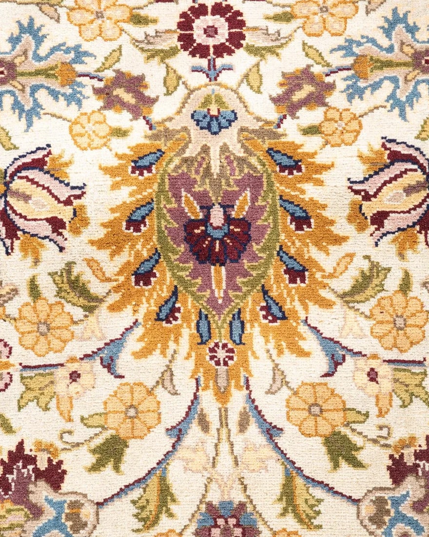 Mogul, One-of-a-Kind Hand-Knotted Area Rug - Ivory, 4' 1" x 6' 4" - 3