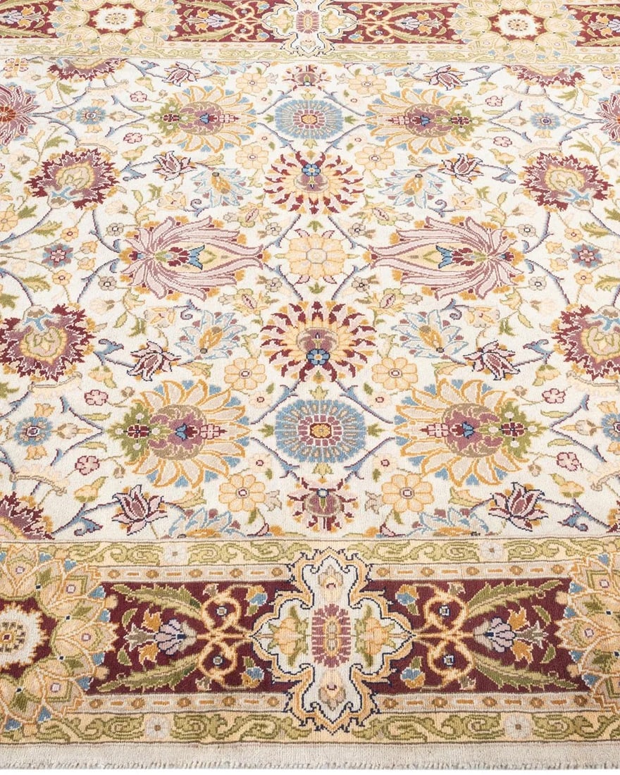 Mogul, One-of-a-Kind Hand-Knotted Area Rug - Ivory, 4' 1" x 6' 4" - 4