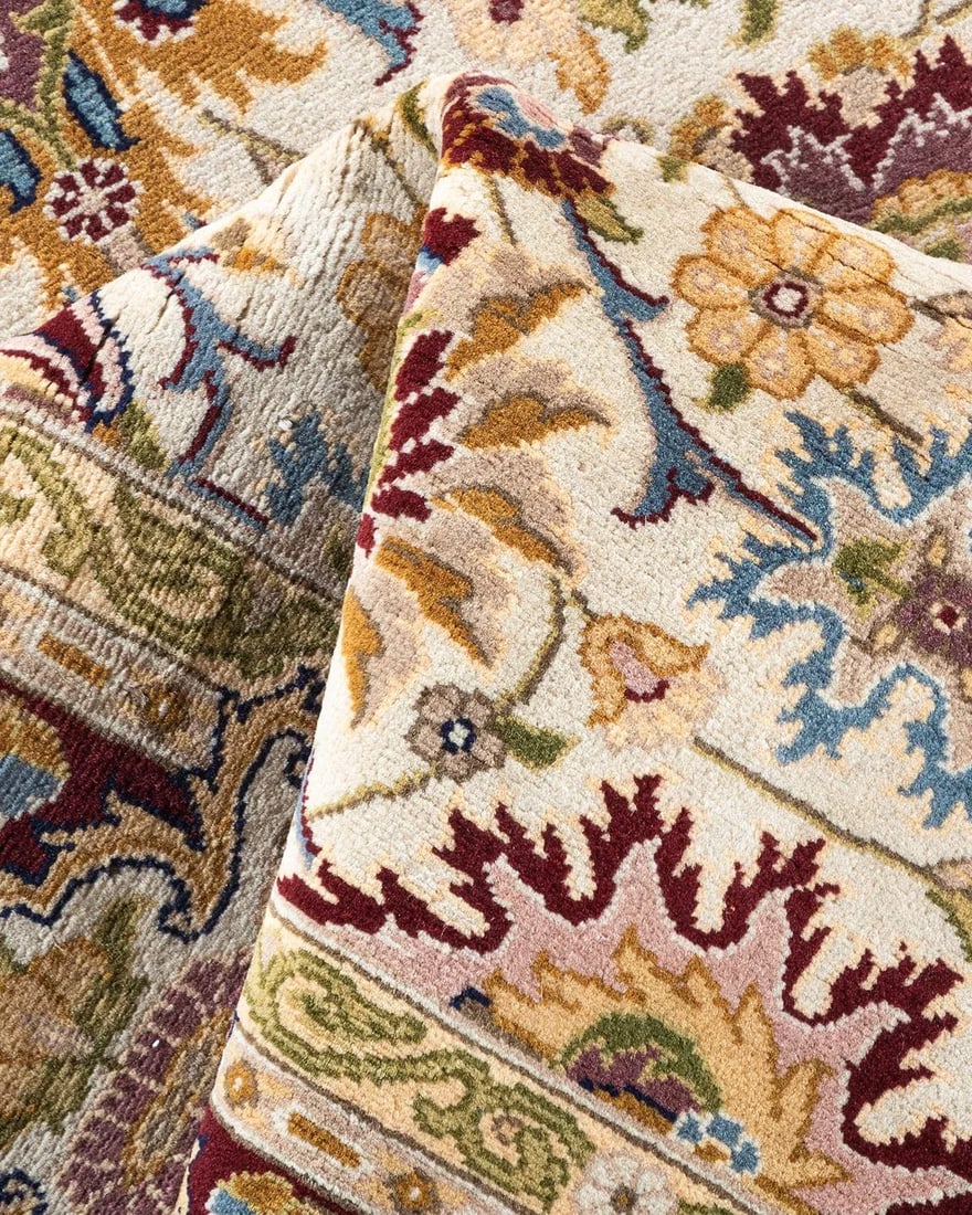 Mogul, One-of-a-Kind Hand-Knotted Area Rug - Ivory, 4' 1" x 6' 4" - 7