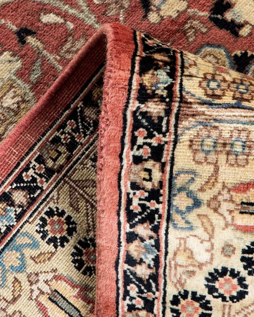 Mogul, One-of-a-Kind Hand-Knotted Area Rug - Pink, 3' 2" x 8' 10" - 6