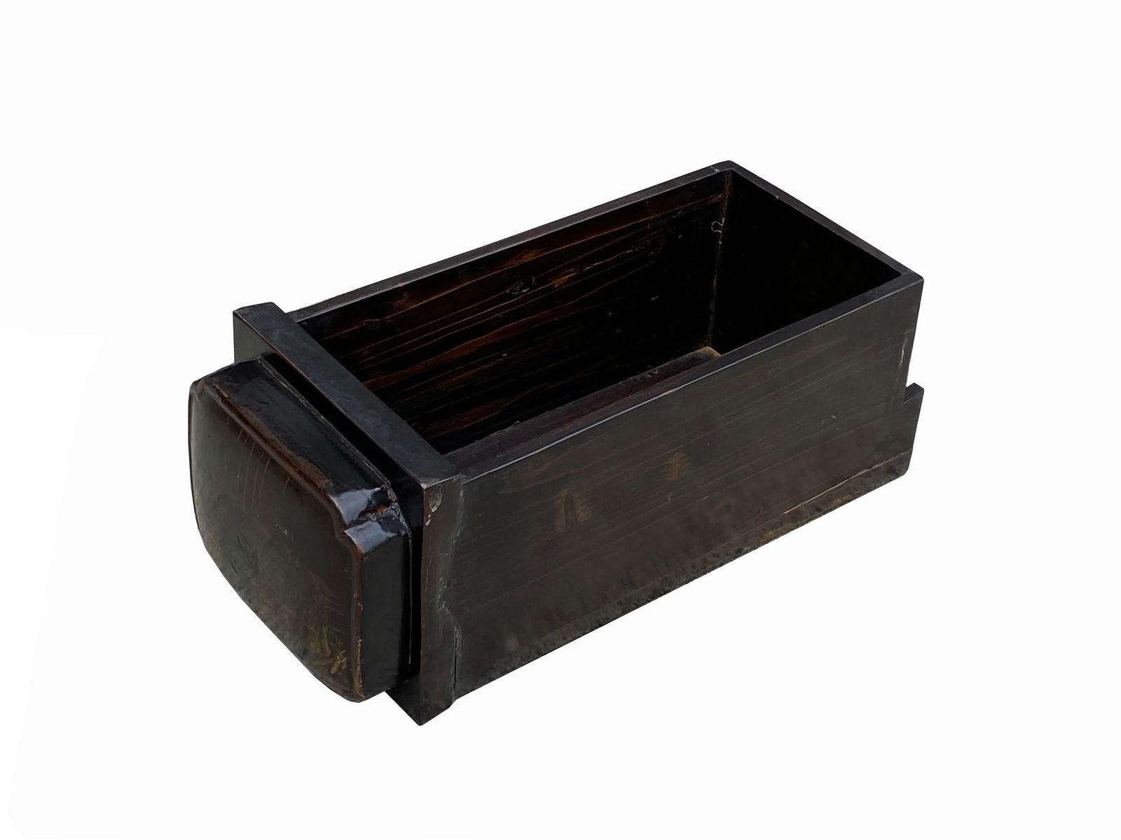 Chinese Brown Bold Drawers Doors Golden Graphic Credenza Table Cabinet - 9