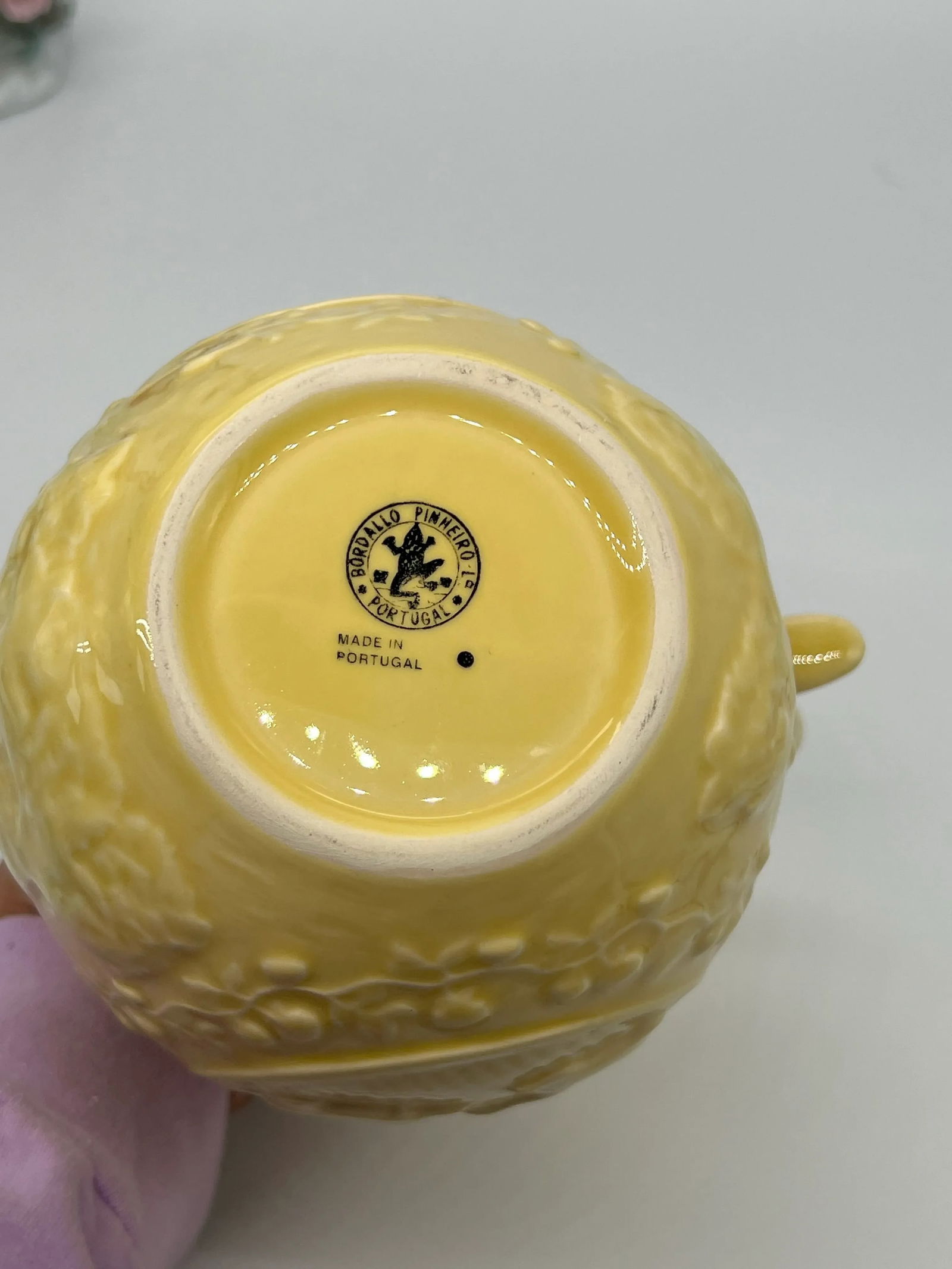 Bordallo Pinheiro Yellow Bunny Rabbit Pitcher - 5