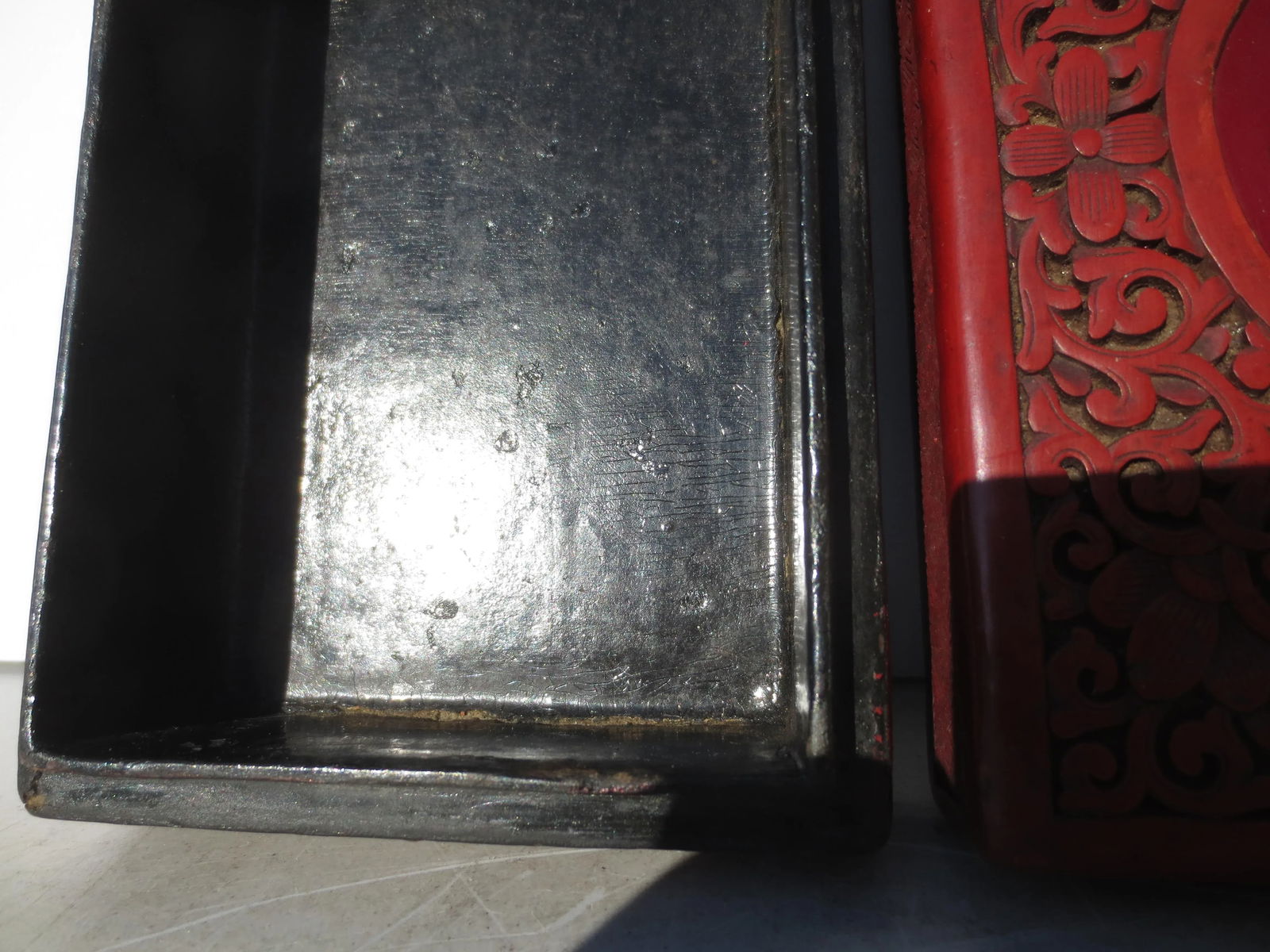 Chinese Cinnabar Box Vintage 1950s - 9