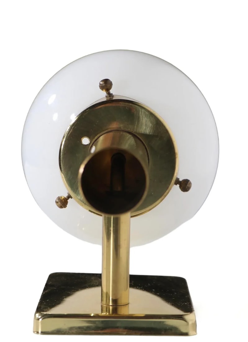 Post Modern 1980's Brass and Glass Wall Sconce - 2